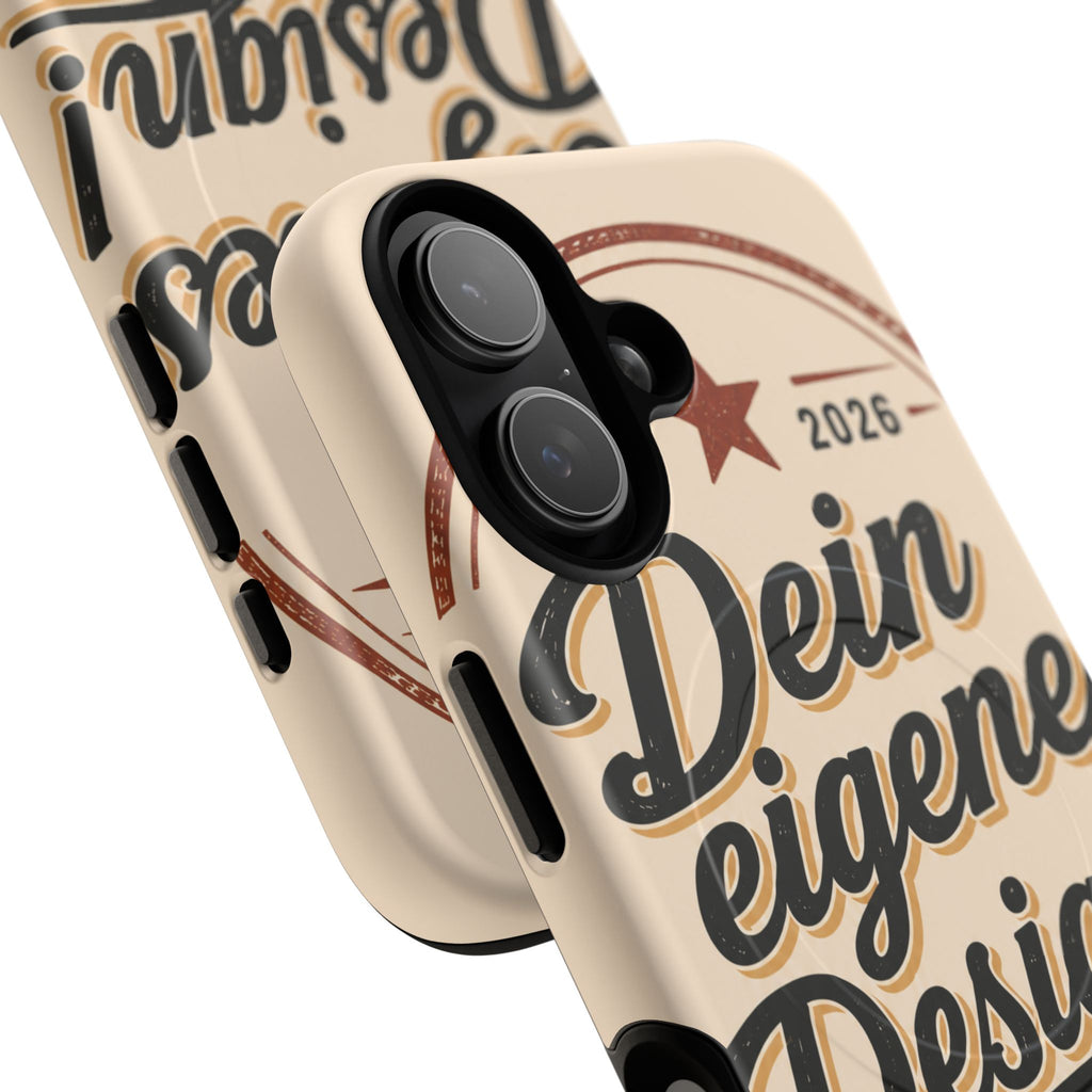 Tough Magnetic Phone Case — "Dein eigenes Design" Retro Script (Customizable)