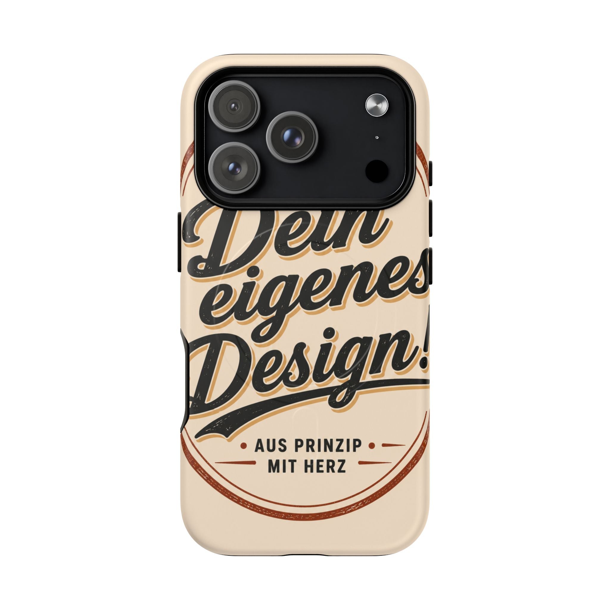 Tough Magnetic Phone Case — "Dein eigenes Design" Retro Script (Customizable)