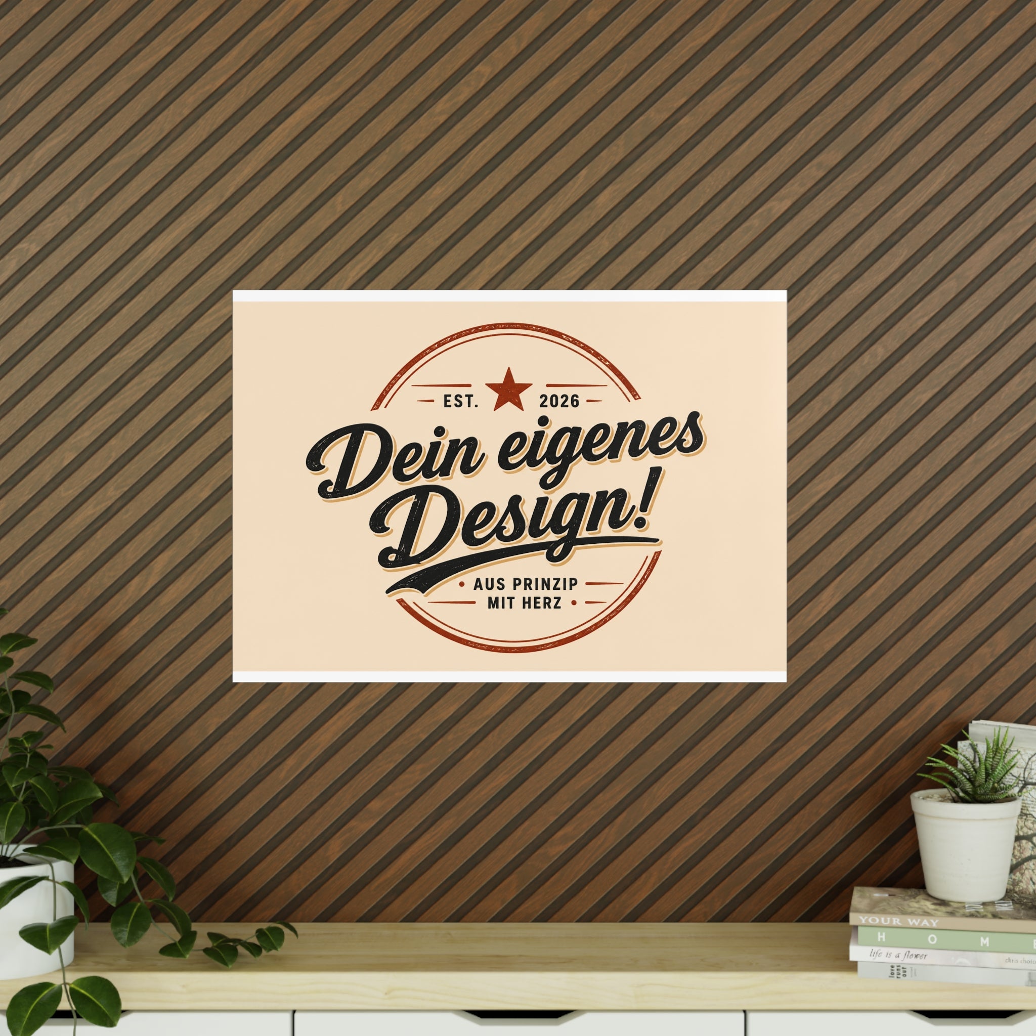Custom Photopaper Poster — Personalizable Vintage Badge Design (Dein eigenes Design!)