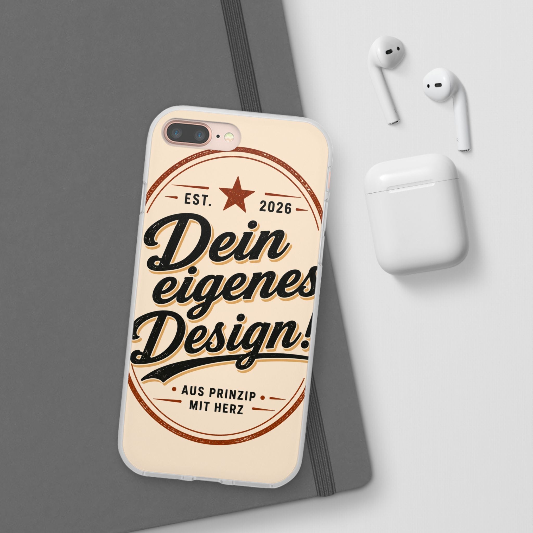 Phone Case — "Dein eigenes Design" Vintage Script Personalized Protective Case