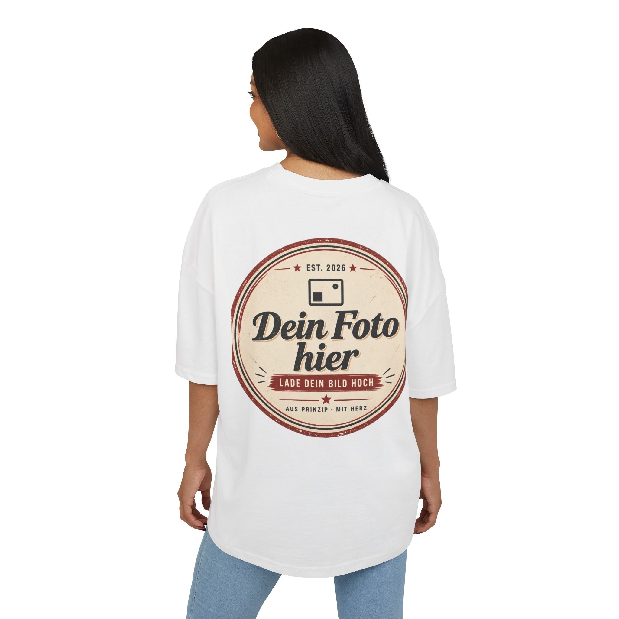 T-Shirt personalized with photo – Design your own retro logo shirt