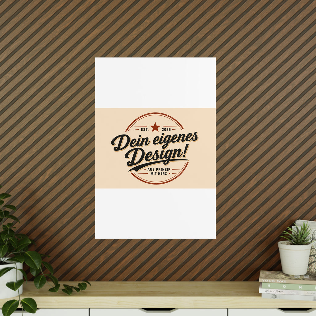 Custom Photopaper Poster — Personalizable Vintage Badge Design (Dein eigenes Design!)