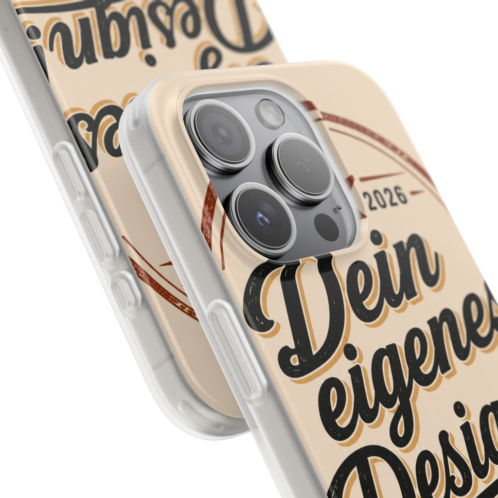 Phone Case — "Dein eigenes Design" Vintage Script Personalized Protective Case