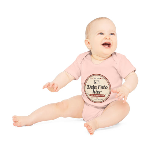 Personalised Organic Cotton Baby Bodysuit – Print your own design on a romper