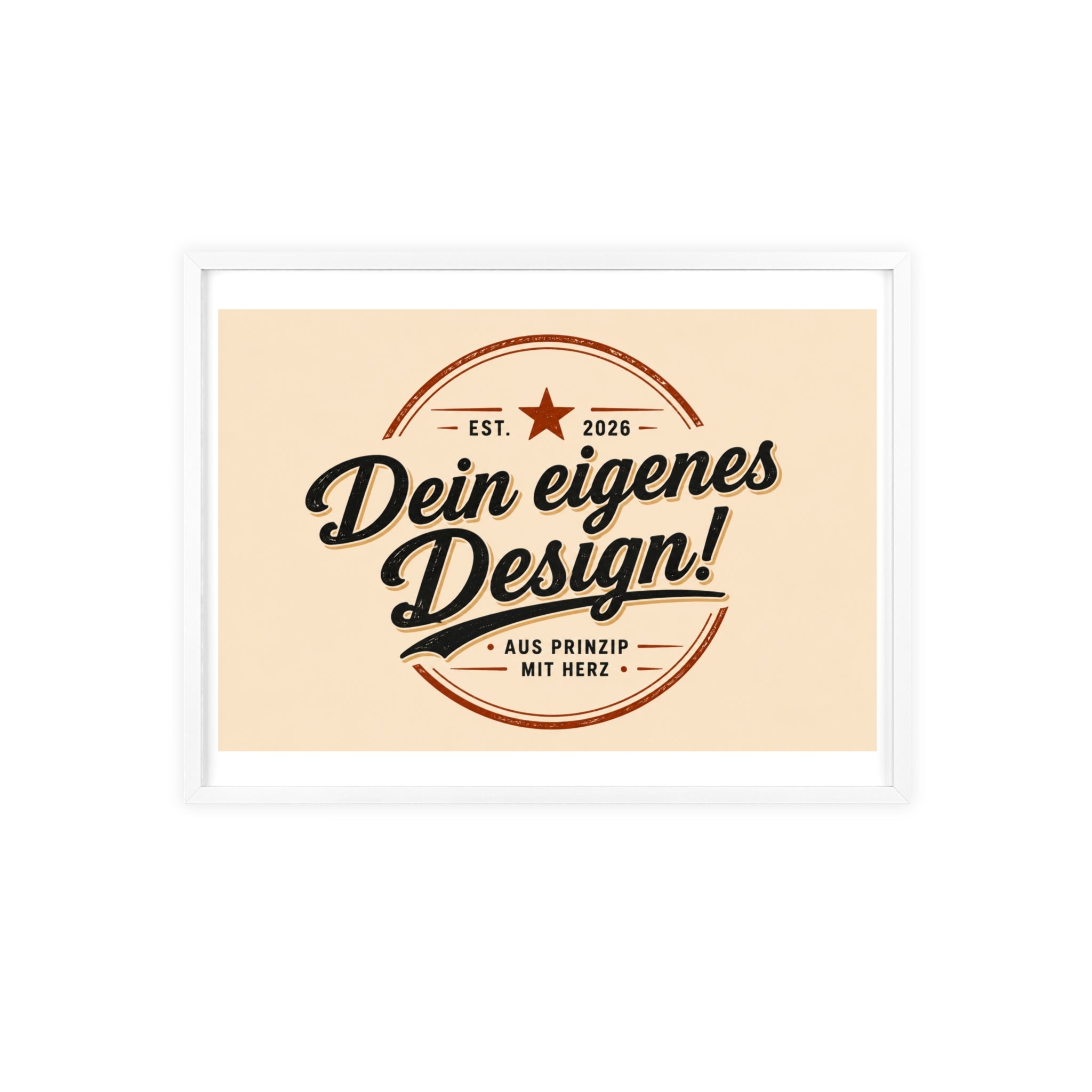Framed Poster – "Dein eigenes Design!" Custom Wooden Frame Wall Art