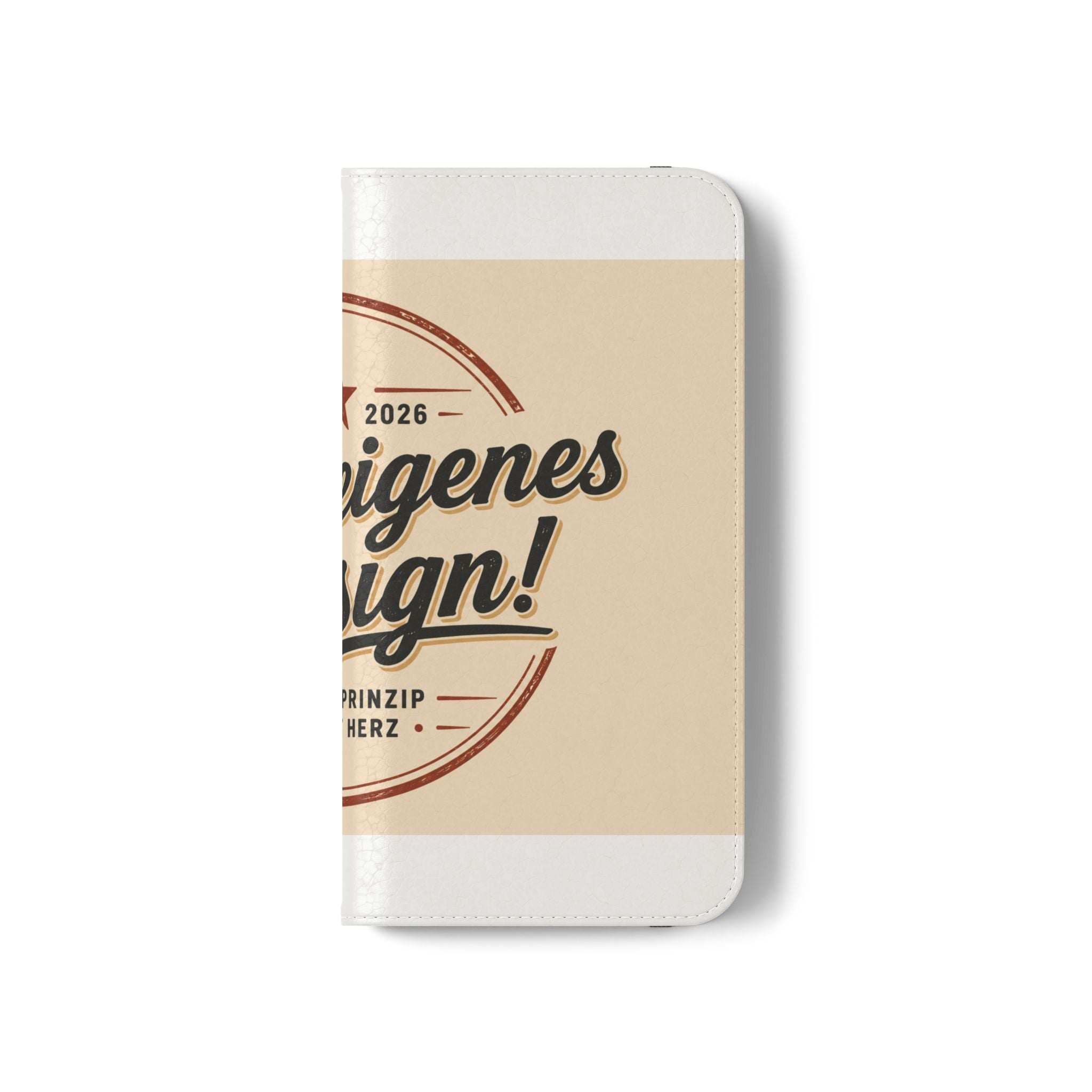 Flip Case Phone Wallet — "Dein eigenes Design!" Vintage Emblem