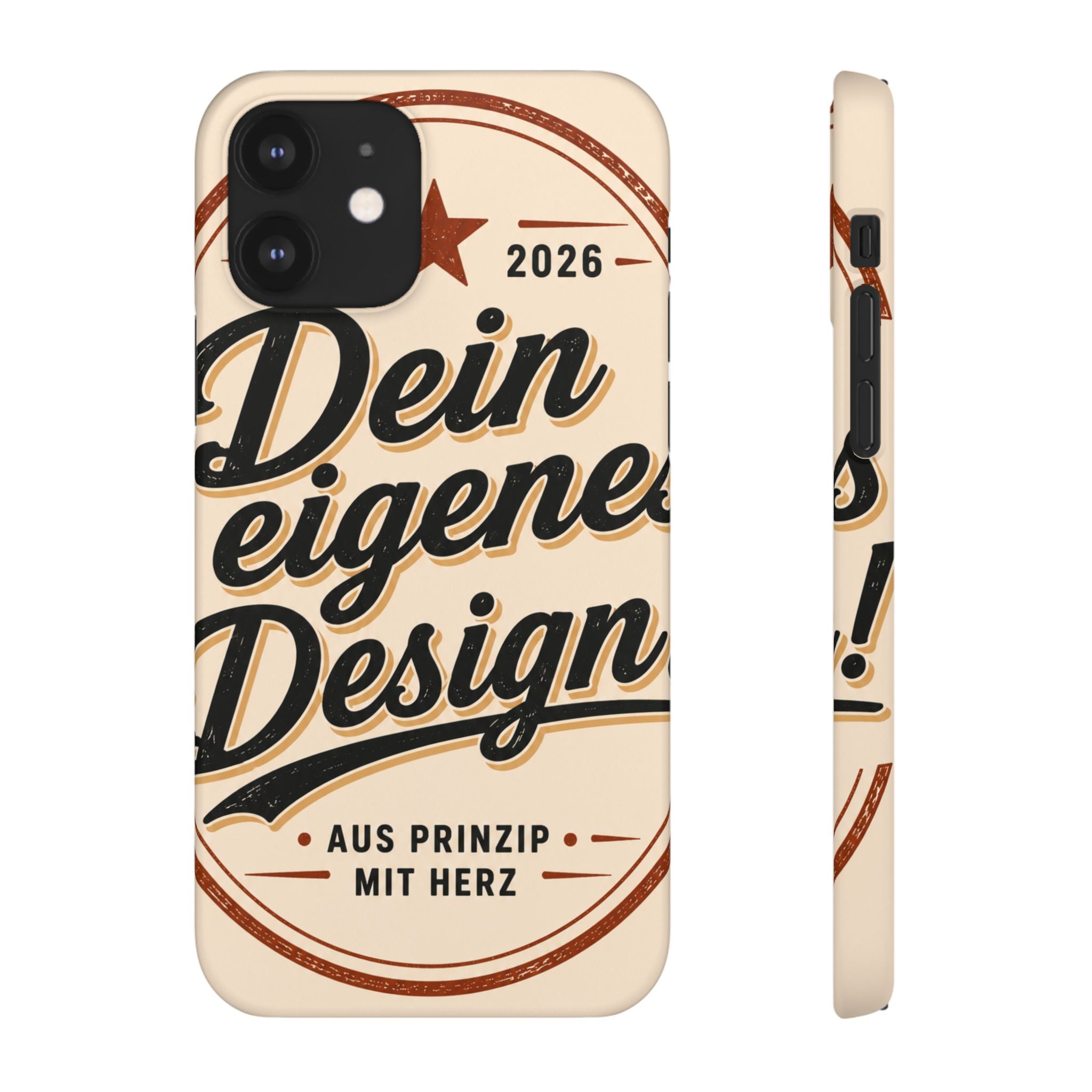 Phone Case — Retro "Dein eigenes Design" Customizable Snap Case