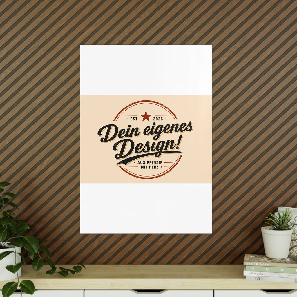 Custom Photopaper Poster — Personalizable Vintage Badge Design (Dein eigenes Design!)