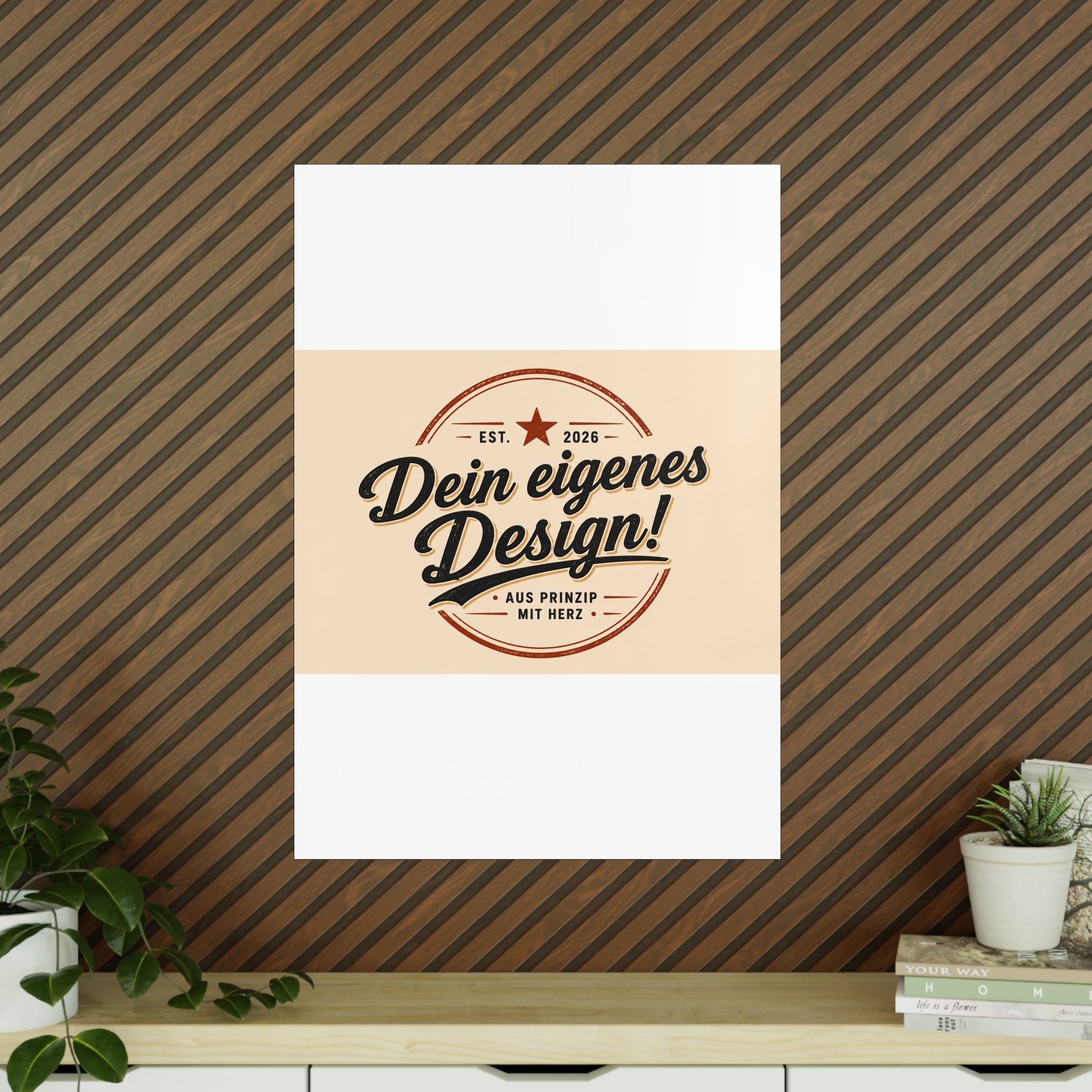 Custom Photopaper Poster — Personalizable Vintage Badge Design (Dein eigenes Design!)