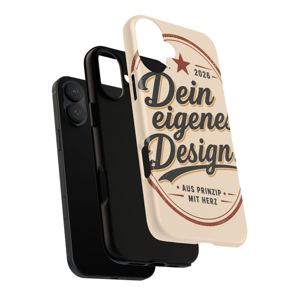 Custom Tough Phone Case — "Dein eigenes Design" Vintage Script Tough Case