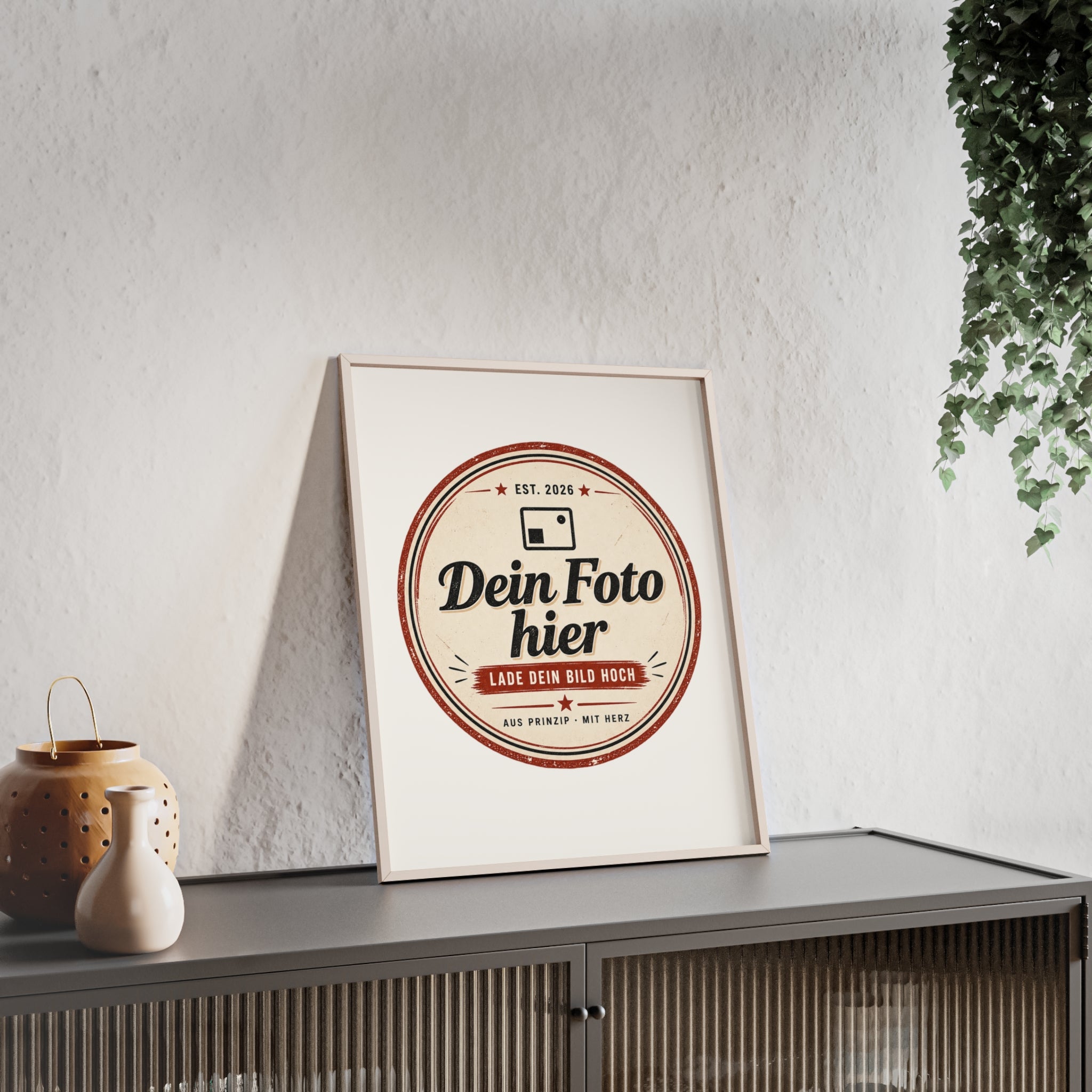 Personalized poster with wooden frame – Design a wall art with your own photo