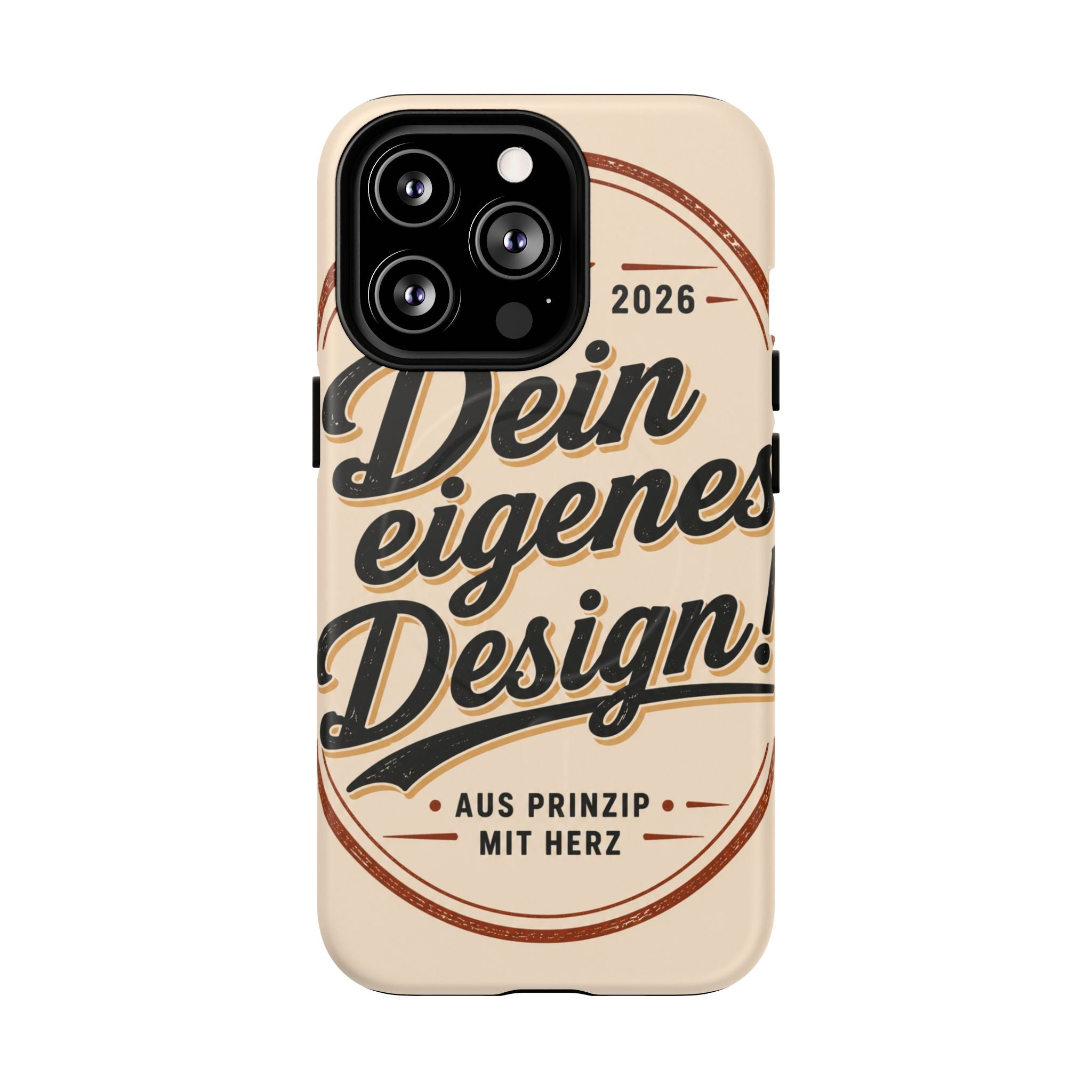 Tough Magnetic Phone Case — "Dein eigenes Design" Retro Script (Customizable)