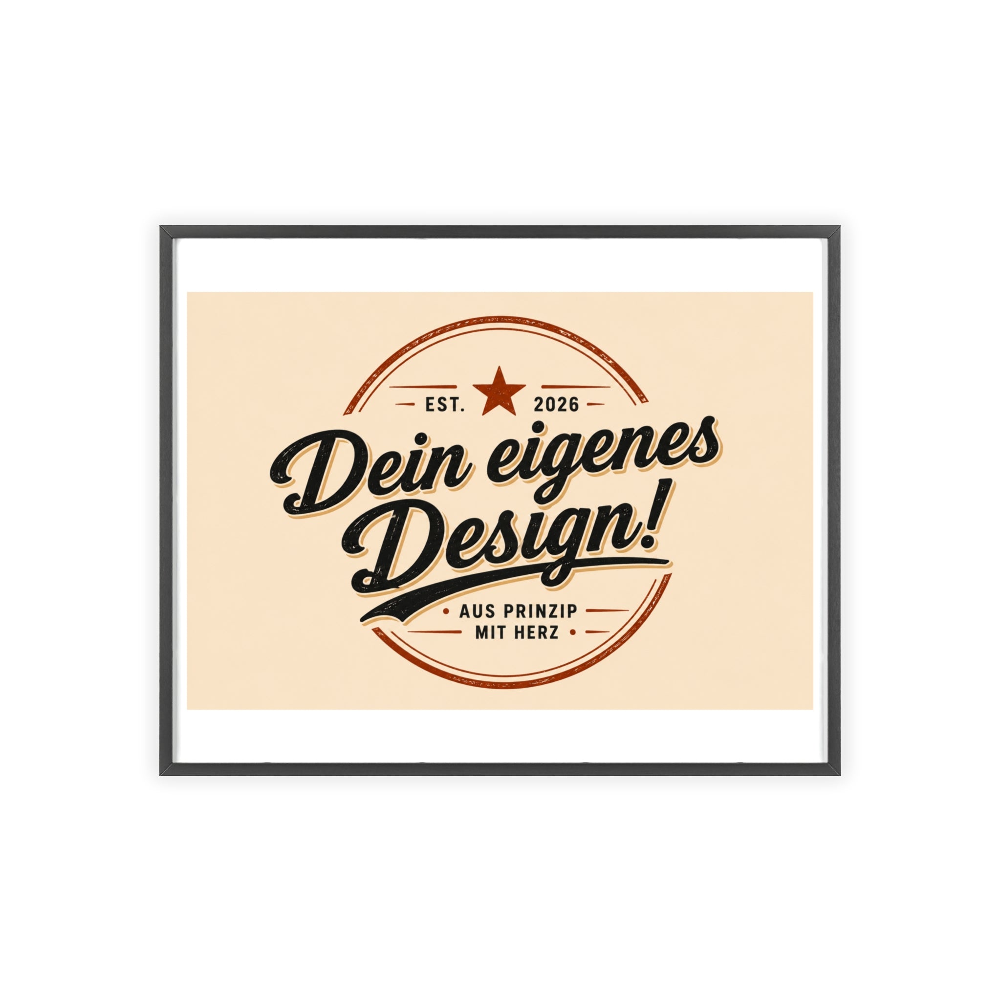 Framed Poster – "Dein eigenes Design!" Custom Wooden Frame Wall Art