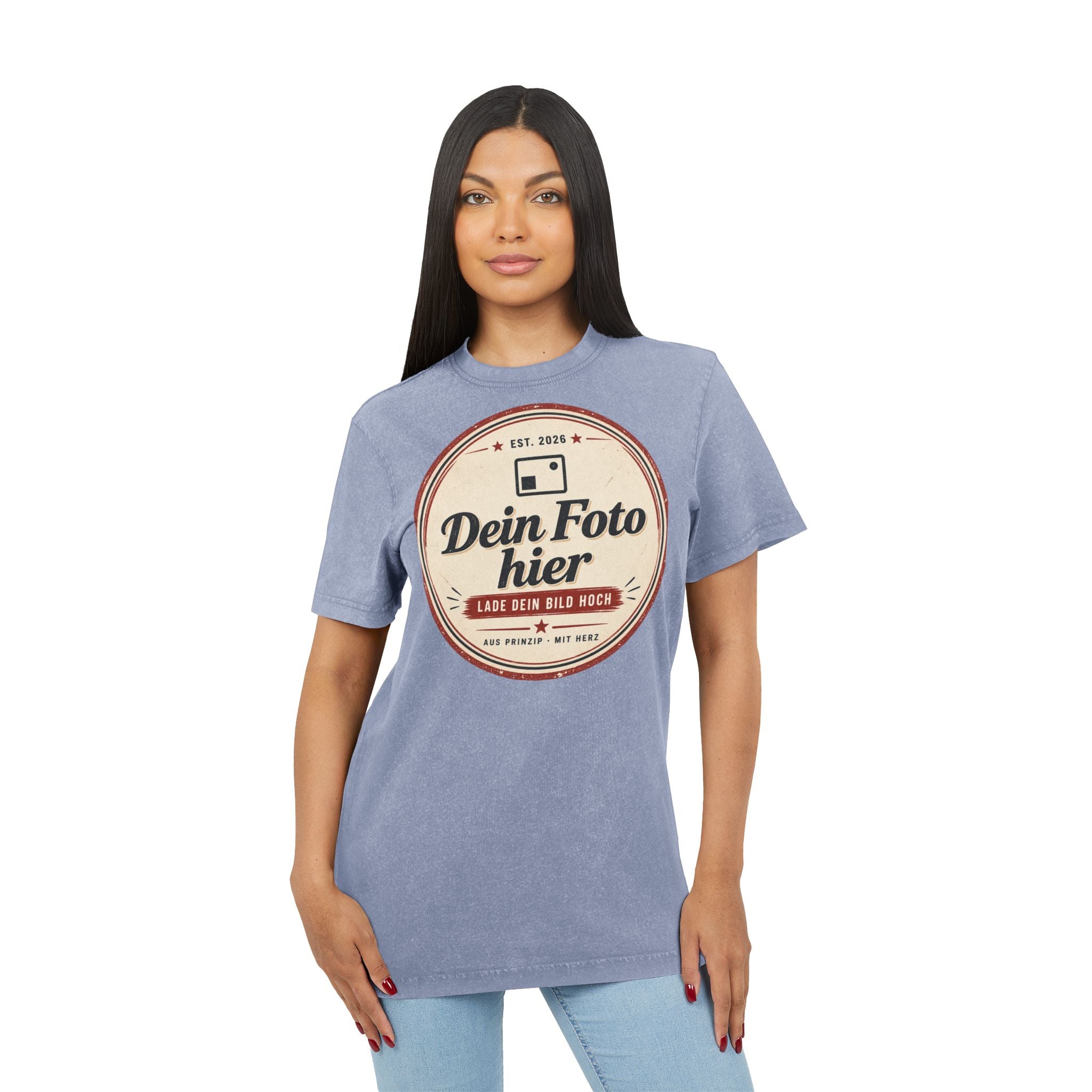 Personalised Acid Wash T-Shirt – Design with your own photo