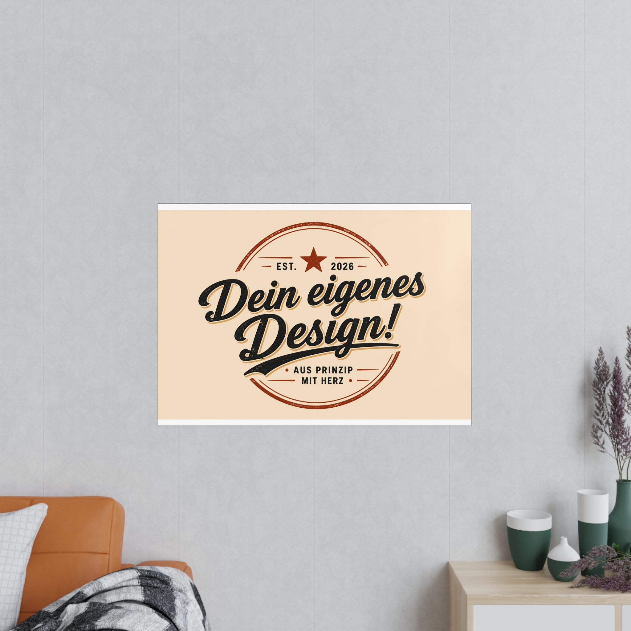 Custom Photopaper Poster — Personalizable Vintage Badge Design (Dein eigenes Design!)