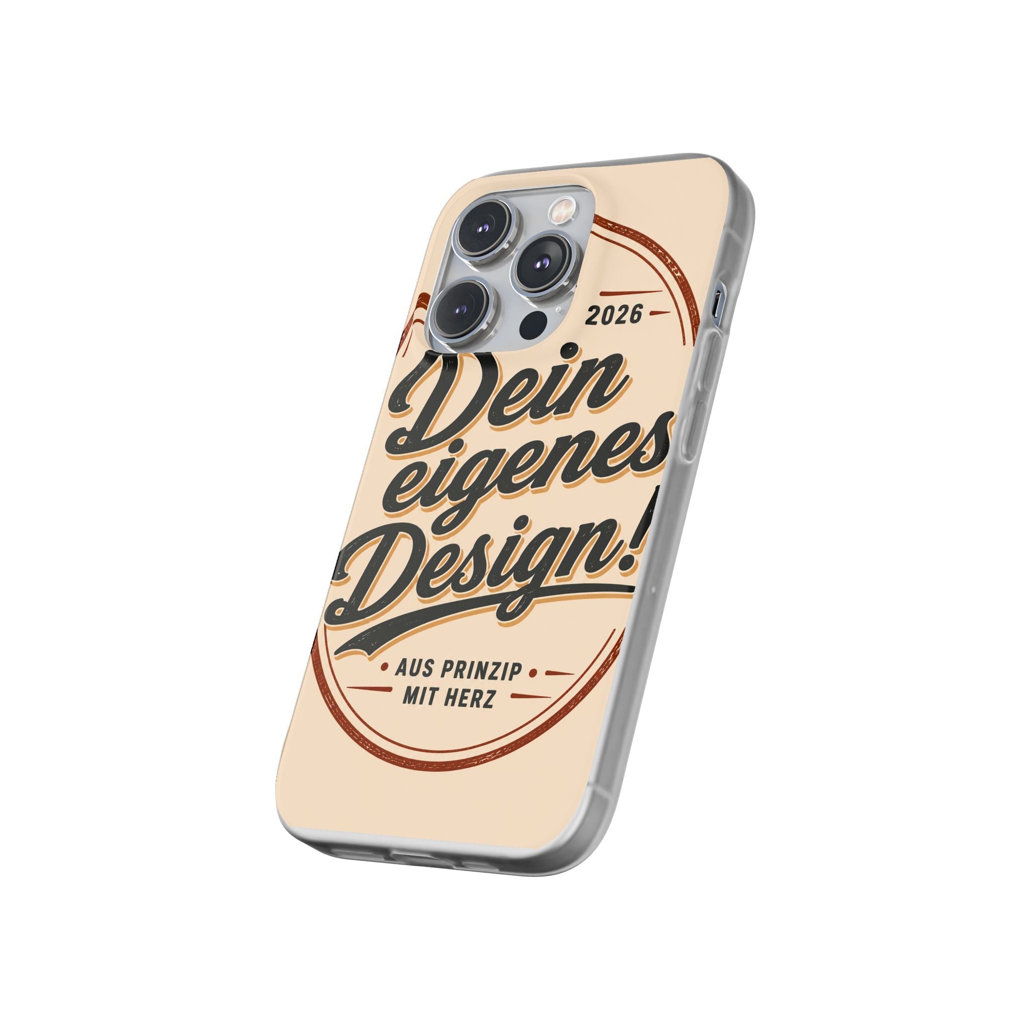 Phone Case — "Dein eigenes Design" Vintage Script Personalized Protective Case