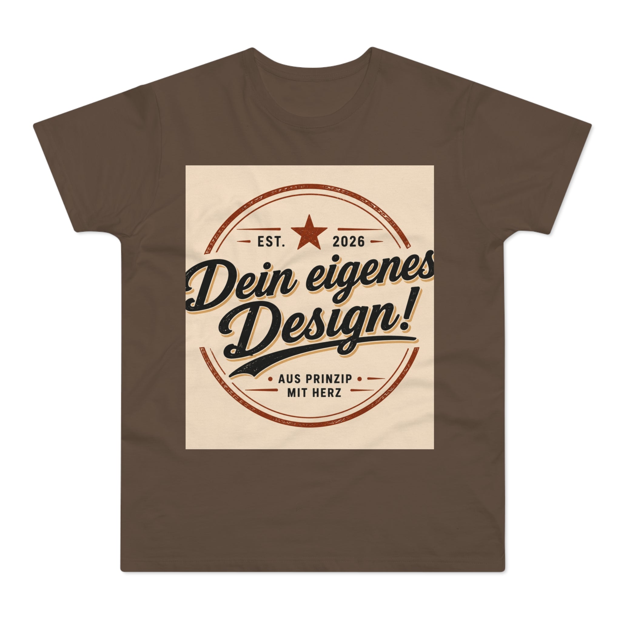 Men's Vintage Badge T‑Shirt — "Dein eigenes Design!" Retro Logo Tee