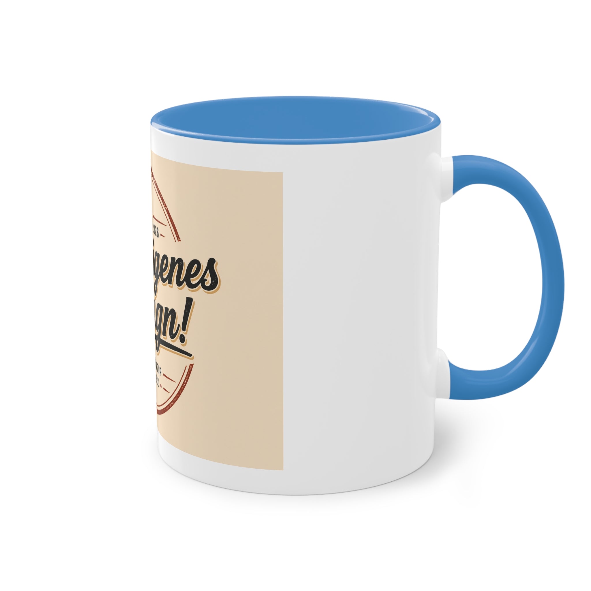 Personalized Two-Tone Coffee Mug — "Dein eigenes Design!" 11oz