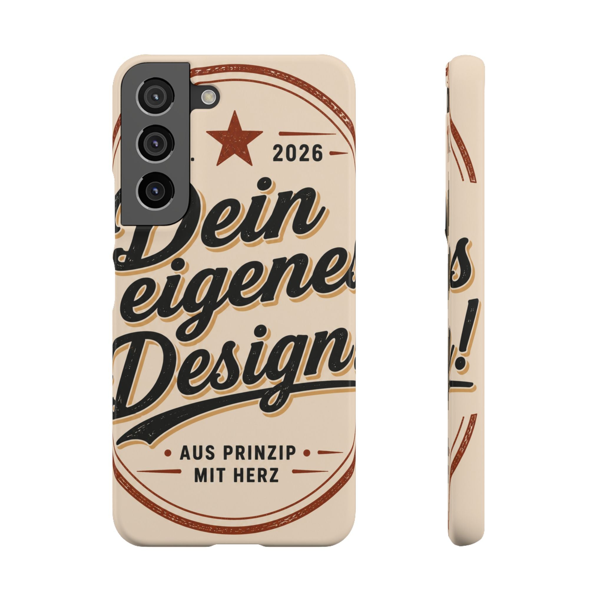 Phone Case — Retro "Dein eigenes Design" Customizable Snap Case
