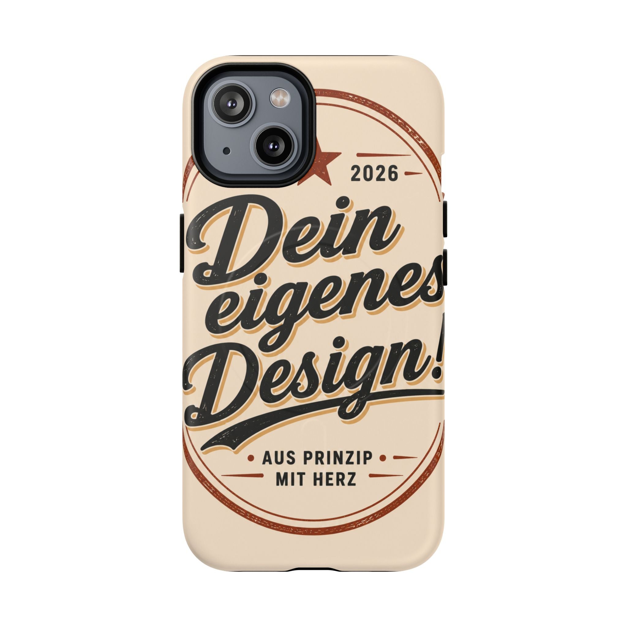 Tough Magnetic Phone Case — "Dein eigenes Design" Retro Script (Customizable)