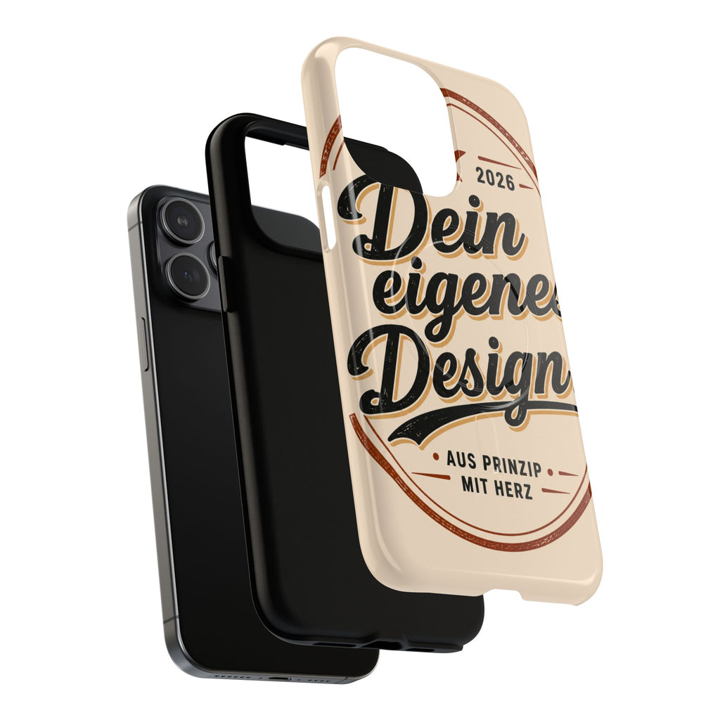 Tough Magnetic Phone Case — "Dein eigenes Design" Retro Script (Customizable)