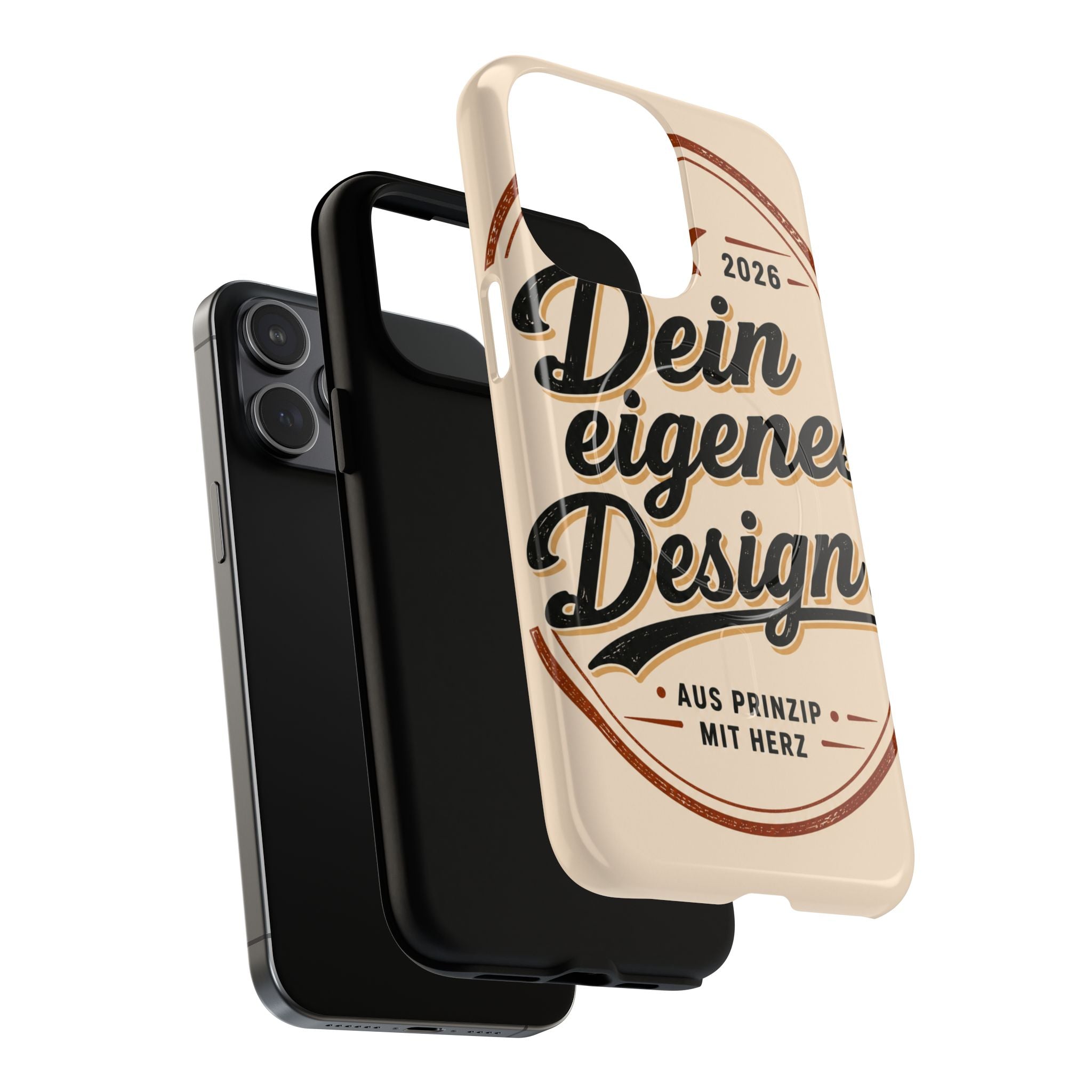 Tough Magnetic Phone Case — "Dein eigenes Design" Retro Script (Customizable)