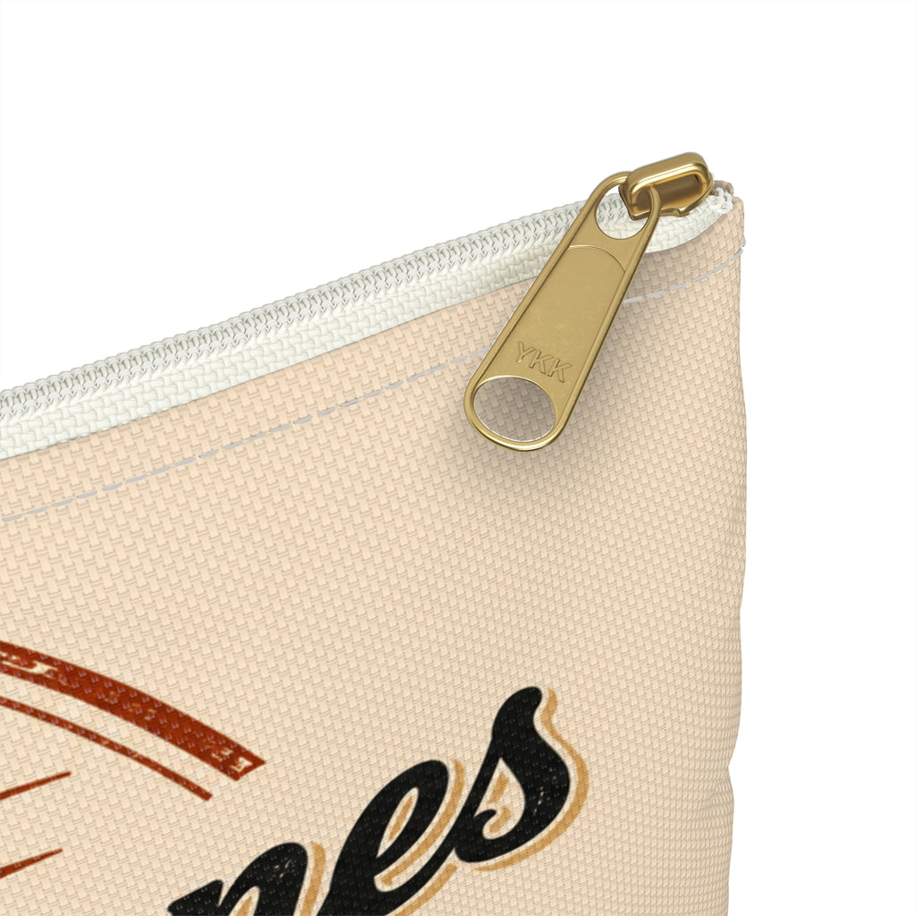 Retro Logo Accessory Pouch — "Dein eigenes Design!" Cotton Zip Bag