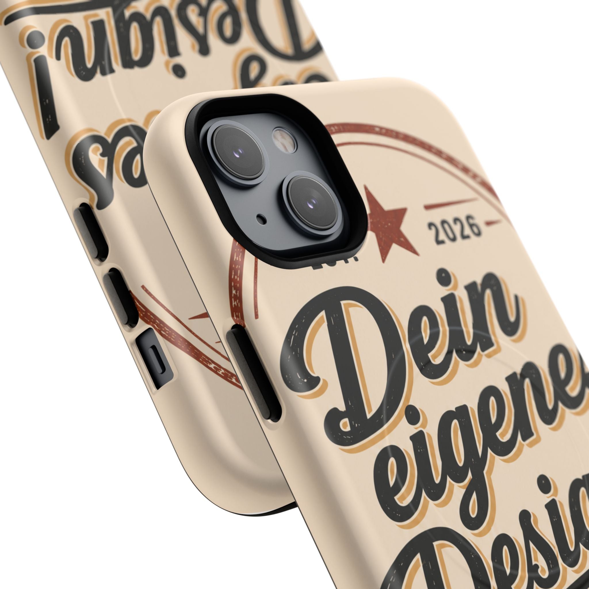 Tough Magnetic Phone Case — "Dein eigenes Design" Retro Script (Customizable)