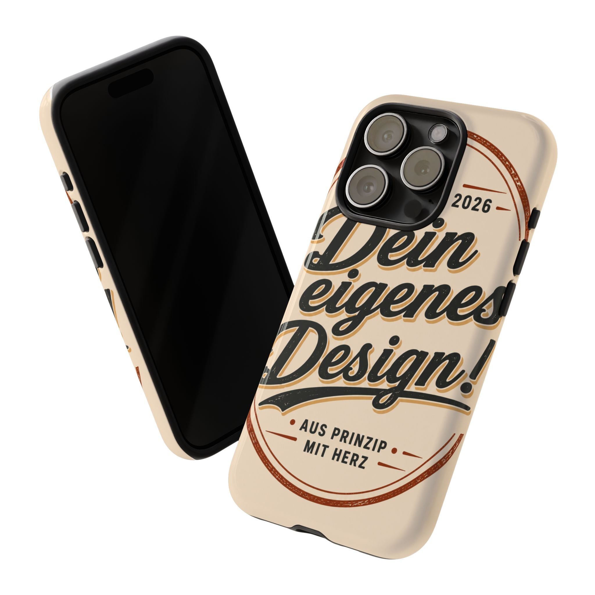 Custom Tough Phone Case — "Dein eigenes Design" Vintage Script Tough Case