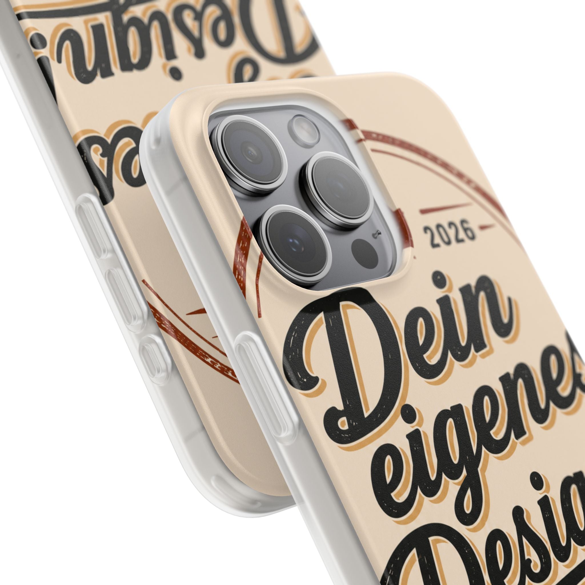 Phone Case — "Dein eigenes Design" Vintage Script Personalized Protective Case