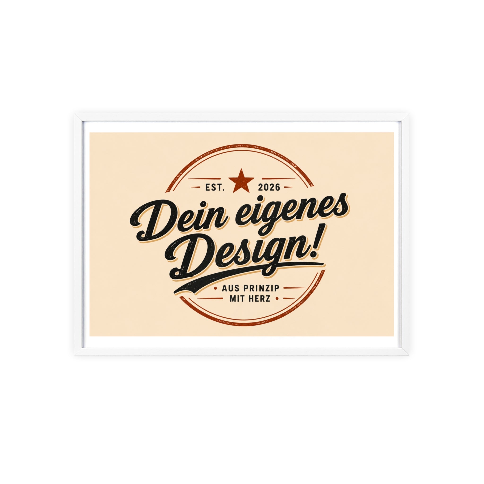 Framed Poster – "Dein eigenes Design!" Custom Wooden Frame Wall Art