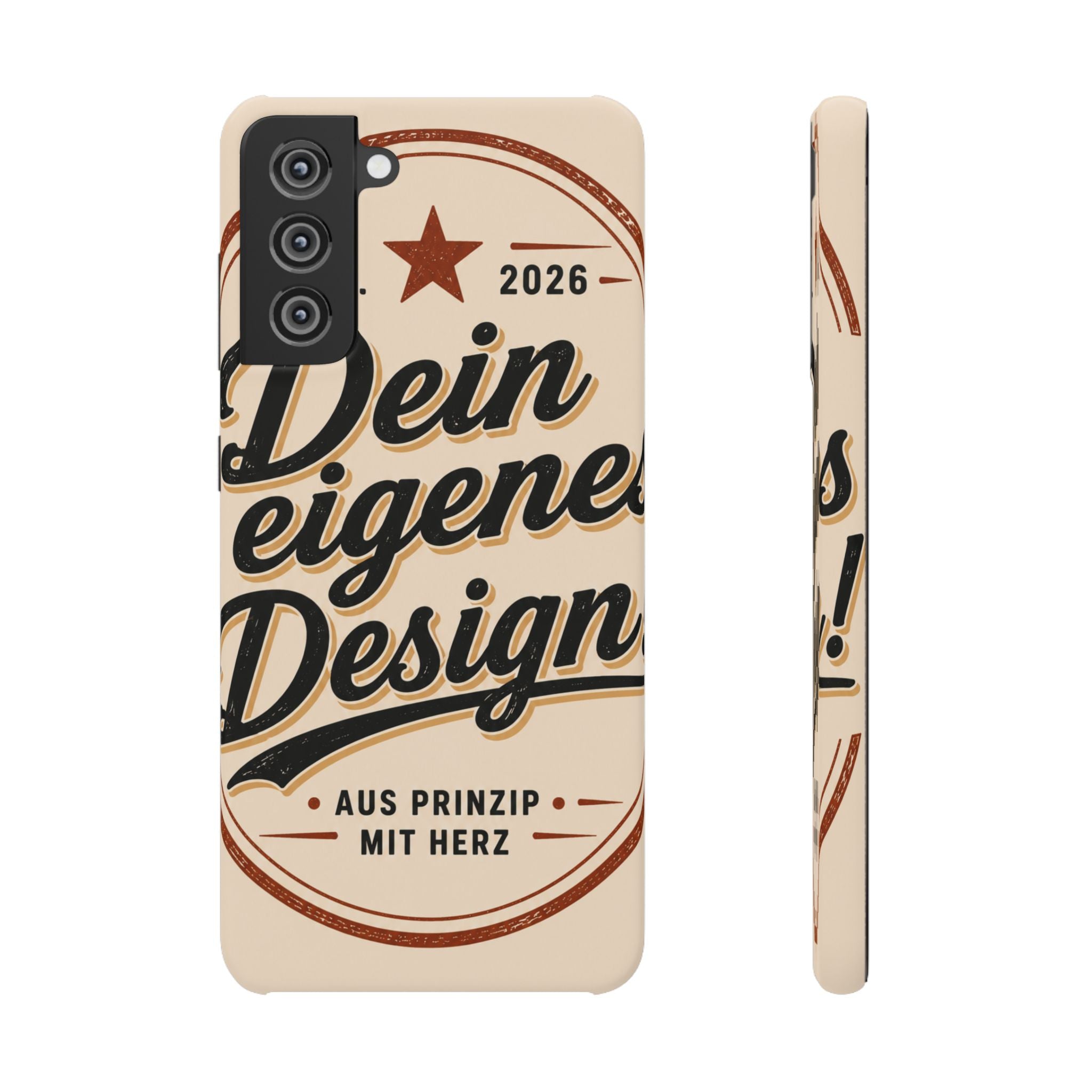 Phone Case — Retro "Dein eigenes Design" Customizable Snap Case