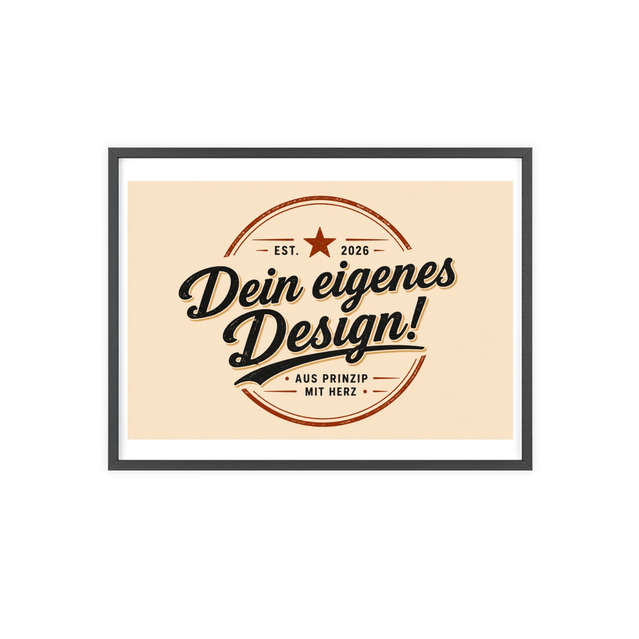 Framed Poster – "Dein eigenes Design!" Custom Wooden Frame Wall Art