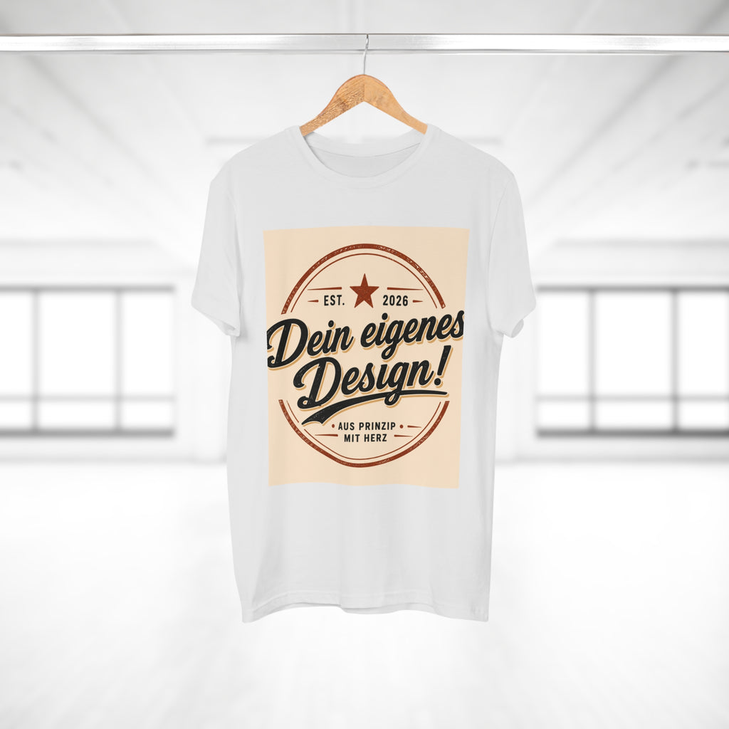 Men's Vintage Badge T‑Shirt — "Dein eigenes Design!" Retro Logo Tee