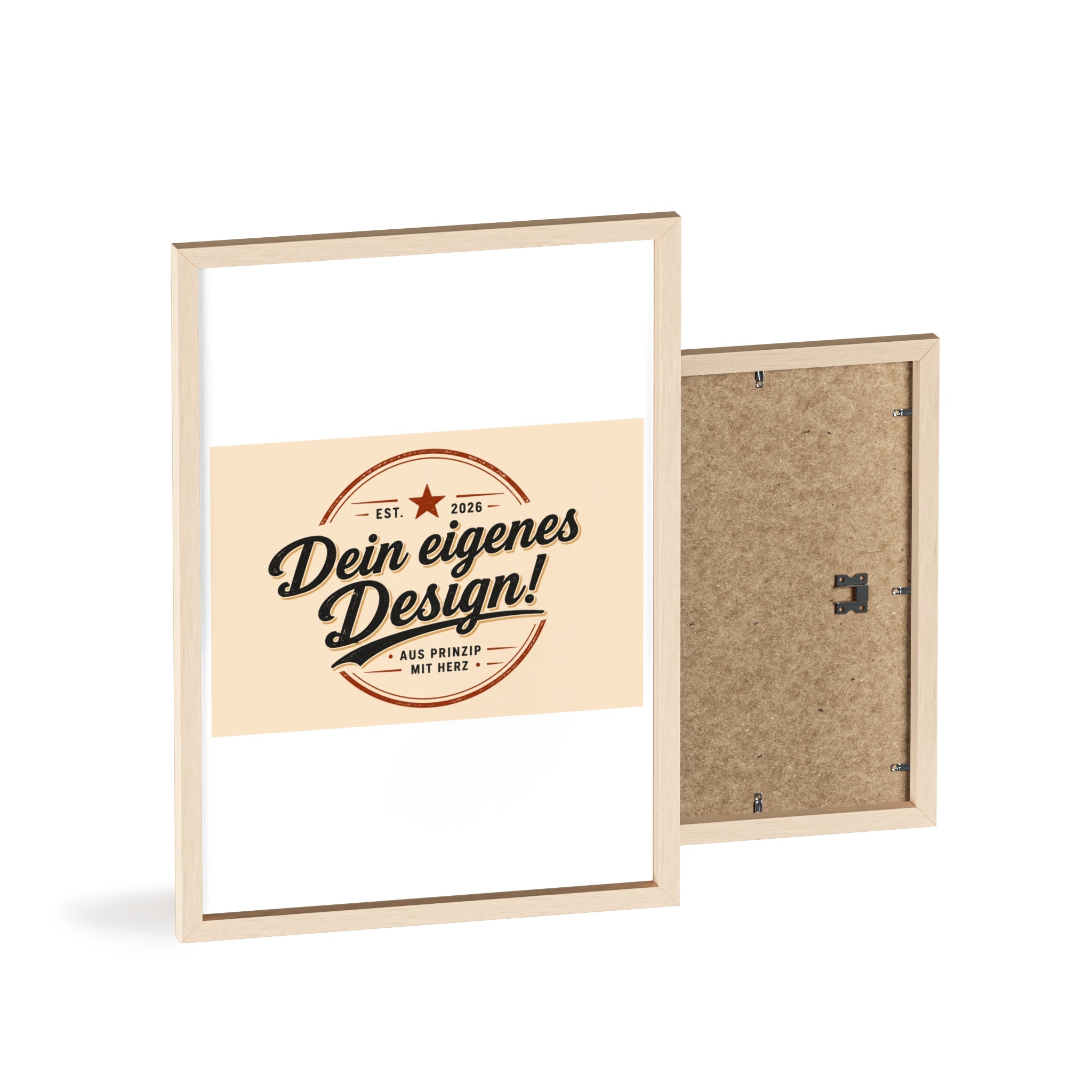 Framed Poster – "Dein eigenes Design!" Custom Wooden Frame Wall Art