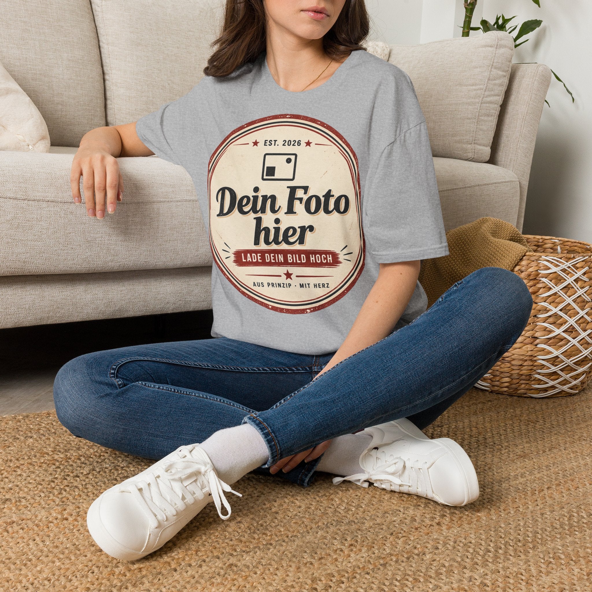 T-Shirt personalized with your own design – Unisex Softstyle printed