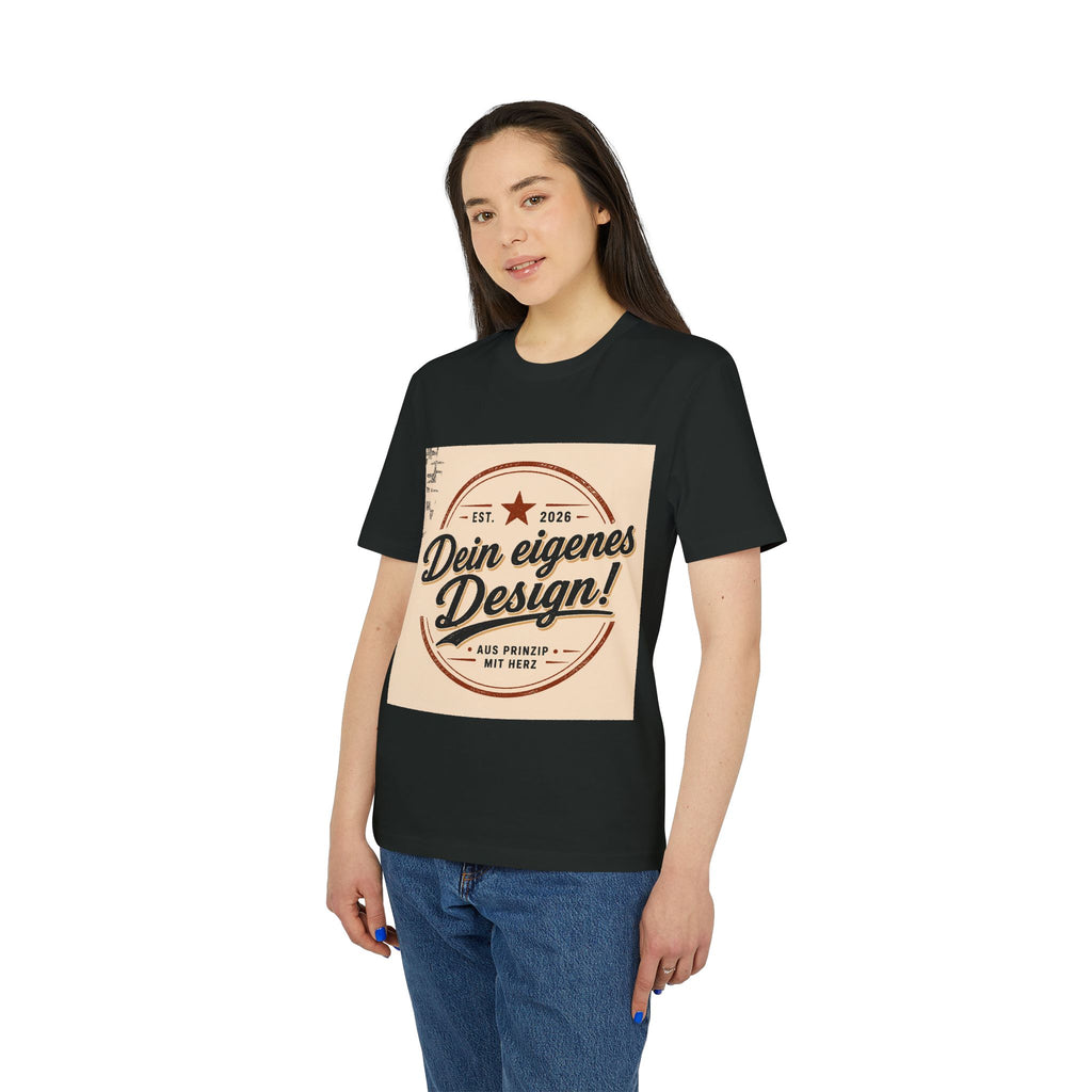 T-Shirt — Retro Stamp Design “Dein eigenes Design!” (Customizable Creator Tee)
