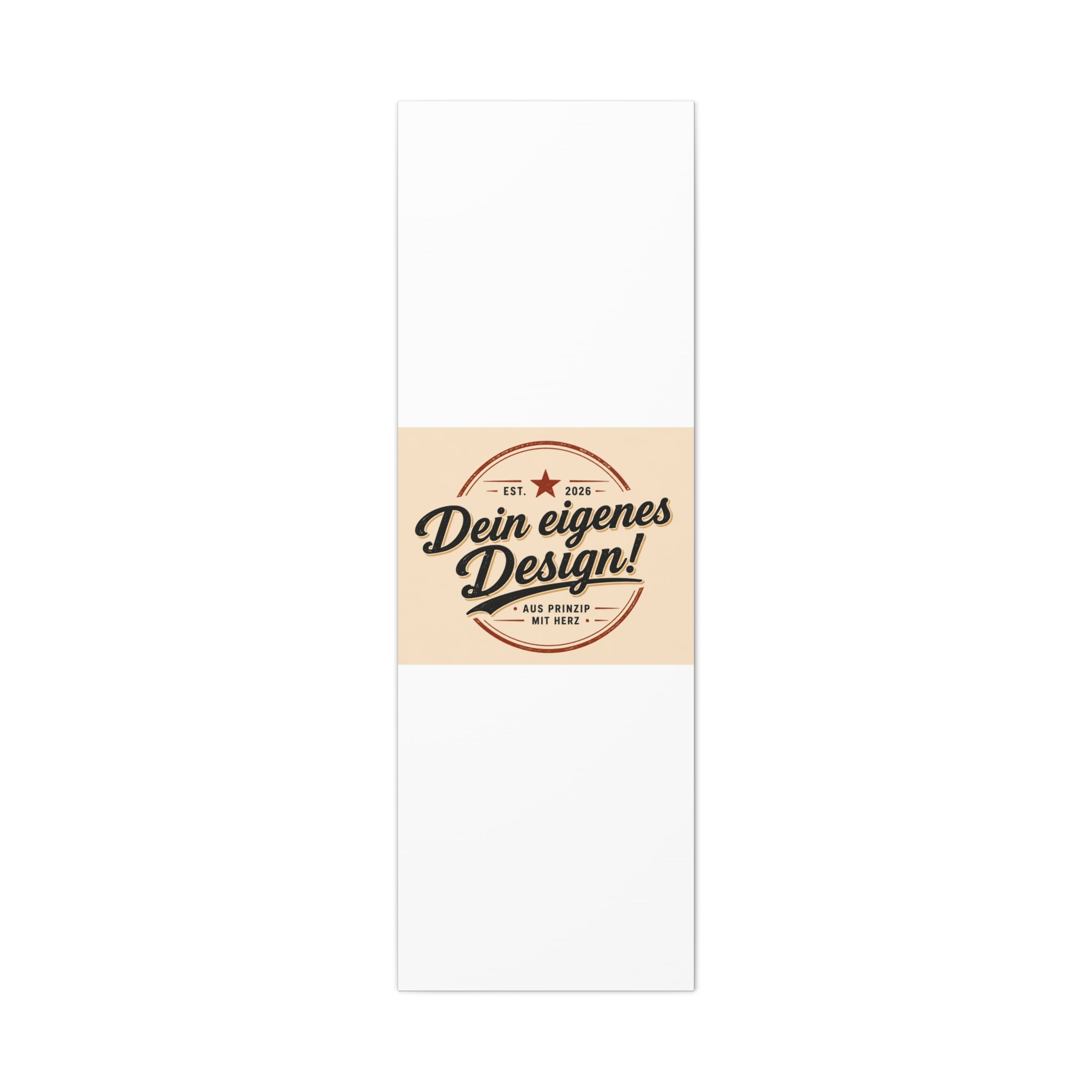 Matte Stretched Canvas - "Dein eigenes Design!" Vintage Badge Wall Art