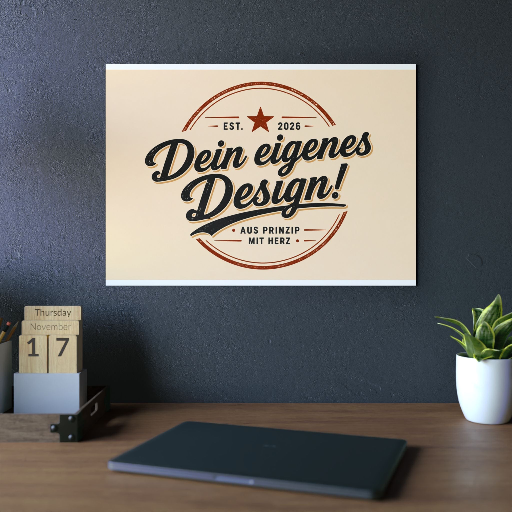 Custom Aluminum Wall Panel — "Dein eigenes Design!" Personalized Metal Sign