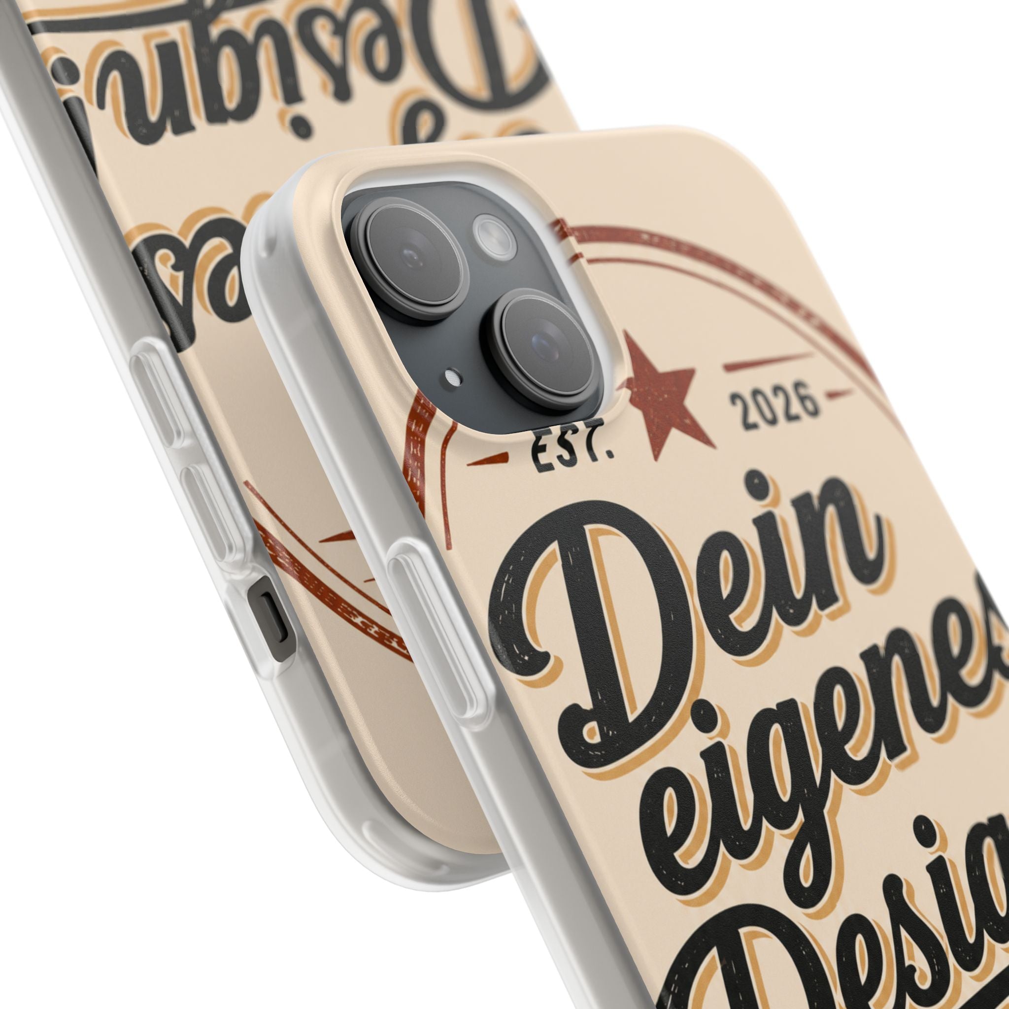Phone Case — "Dein eigenes Design" Vintage Script Personalized Protective Case