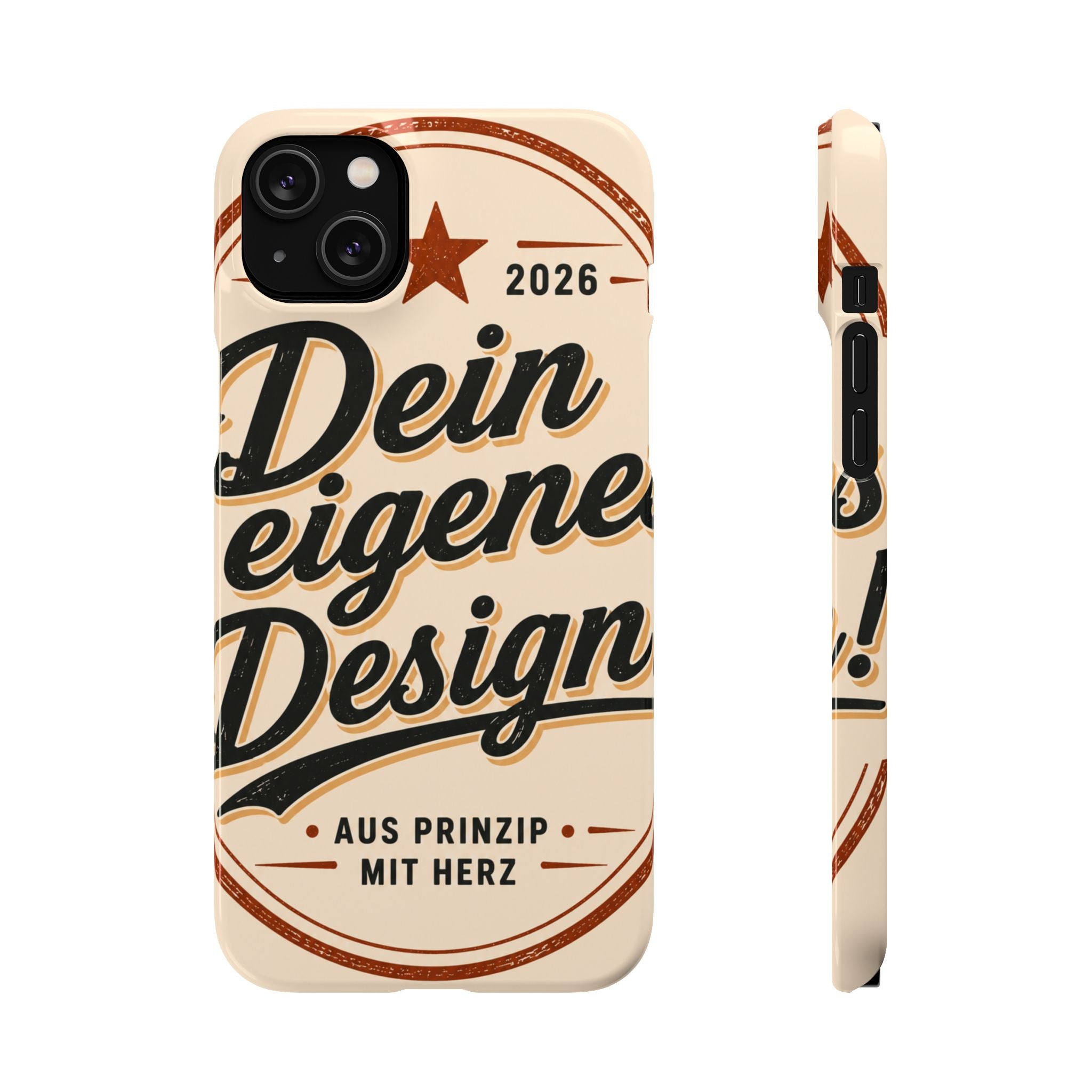 Phone Case — Retro "Dein eigenes Design" Customizable Snap Case