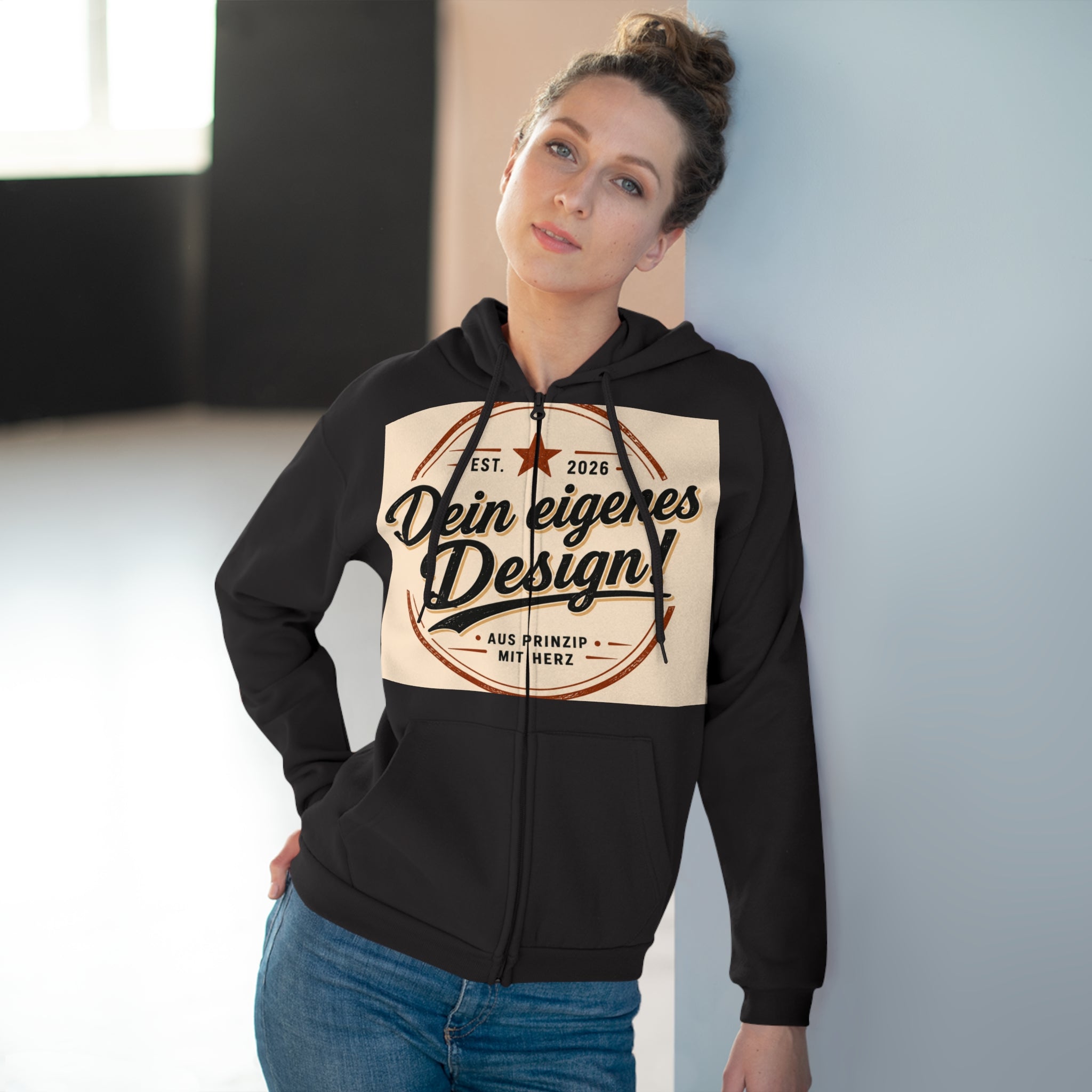 Personalisierter Zip Hoodie – Mit eigenem Foto gestalten