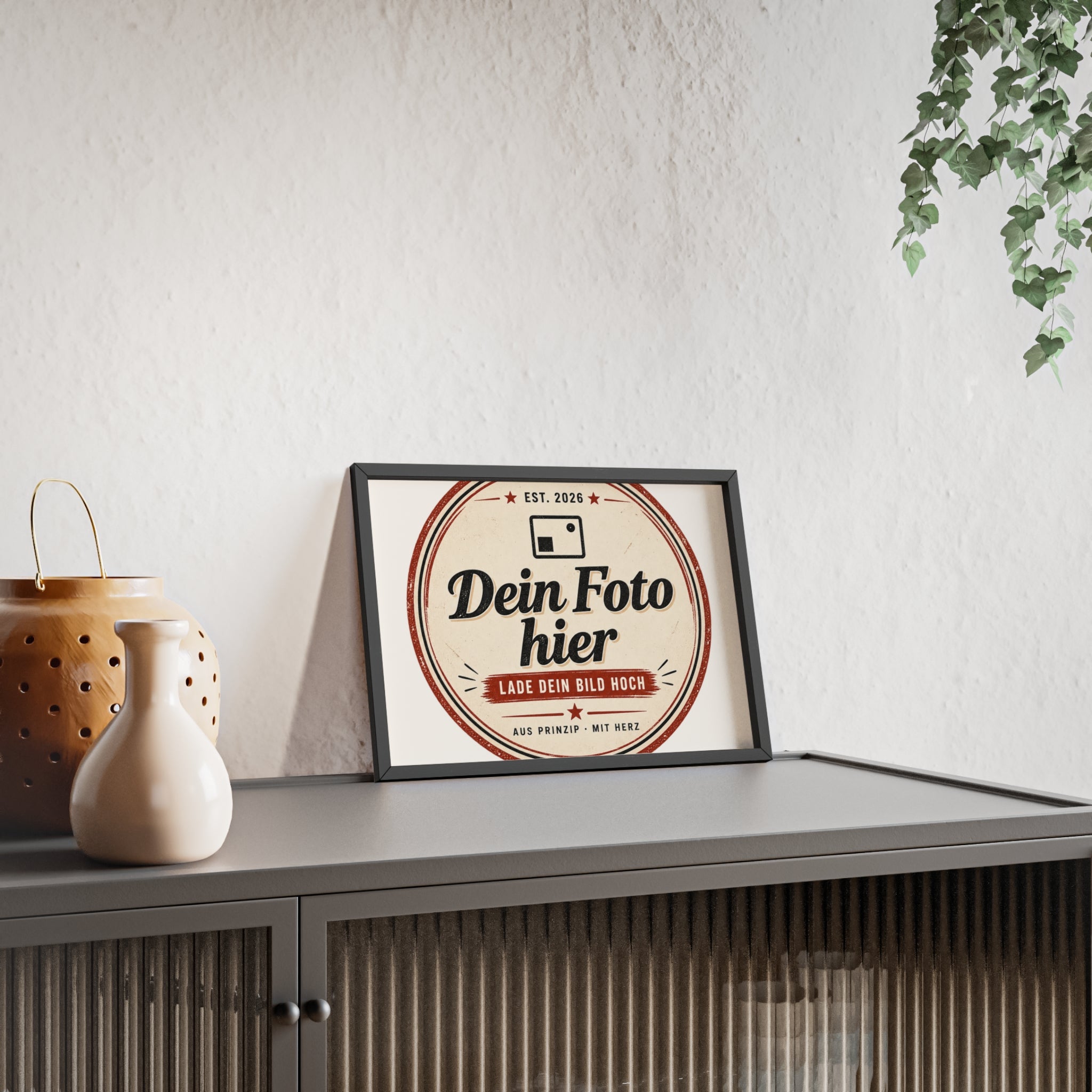 Personalized poster with wooden frame – Design a wall art with your own photo