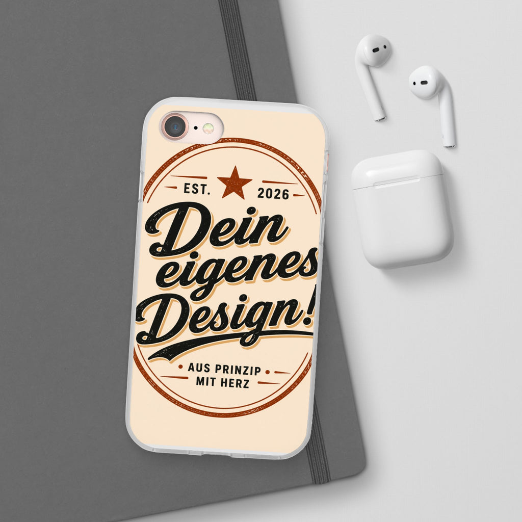 Phone Case — "Dein eigenes Design" Vintage Script Personalized Protective Case
