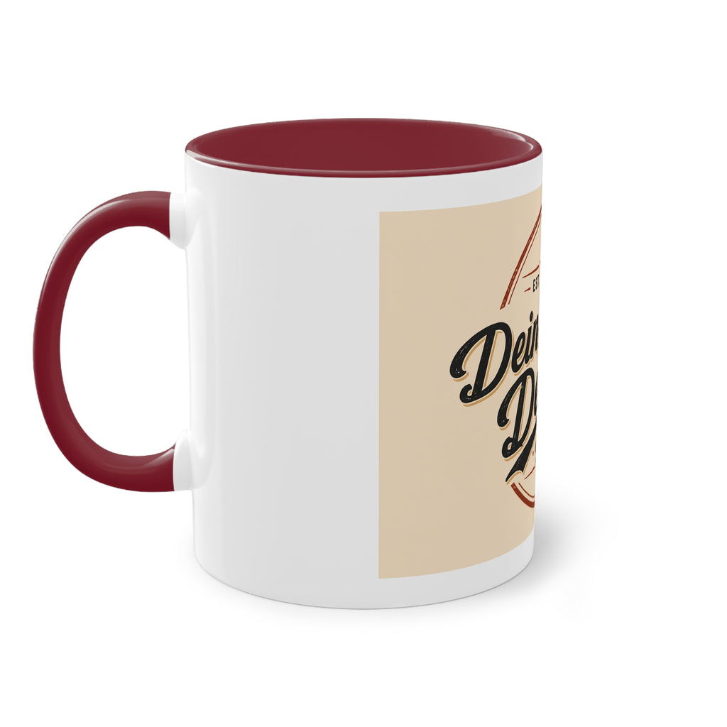Personalized Two-Tone Coffee Mug — "Dein eigenes Design!" 11oz