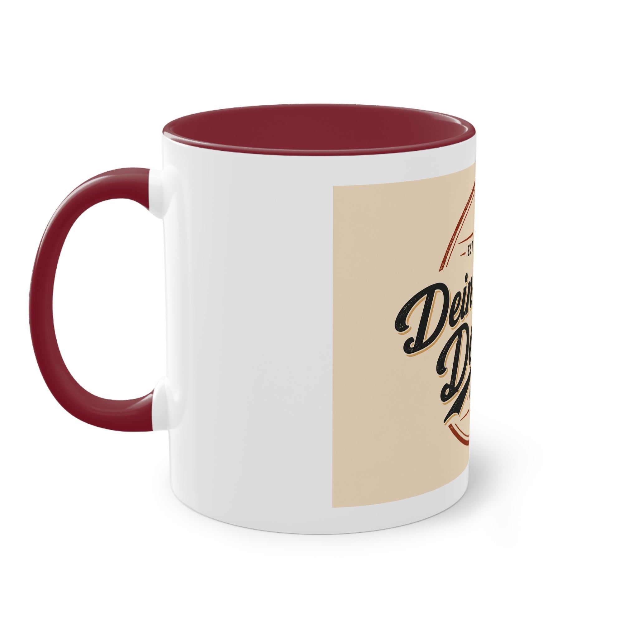 Personalized Two-Tone Coffee Mug — "Dein eigenes Design!" 11oz