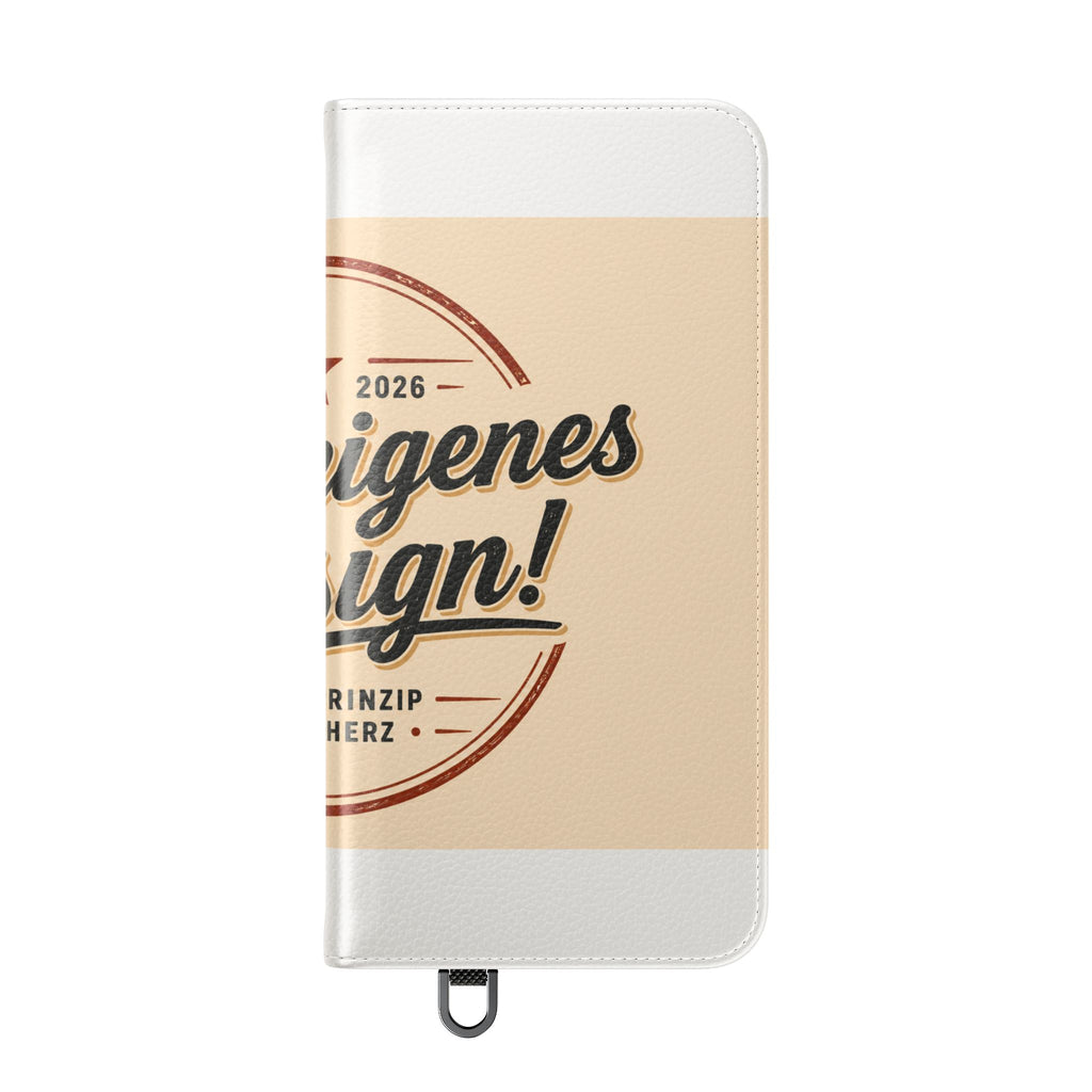 Flip Case Phone Wallet — "Dein eigenes Design!" Vintage Emblem