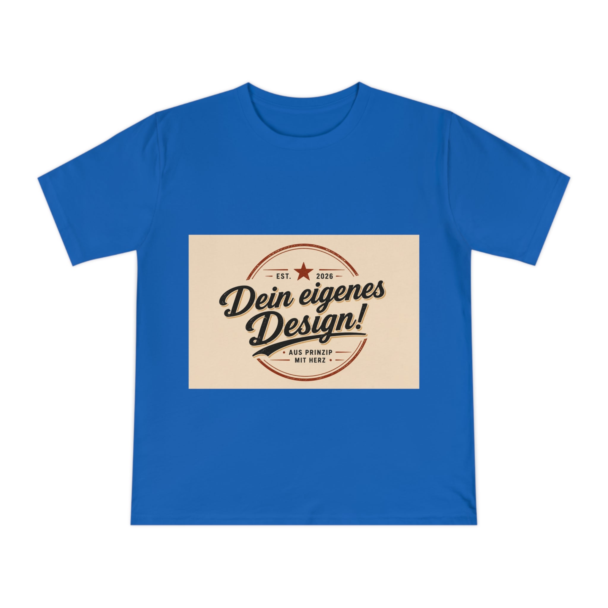 Vintage Badge T‑Shirt — "Dein eigenes Design!" Custom Retro Graphic Tee