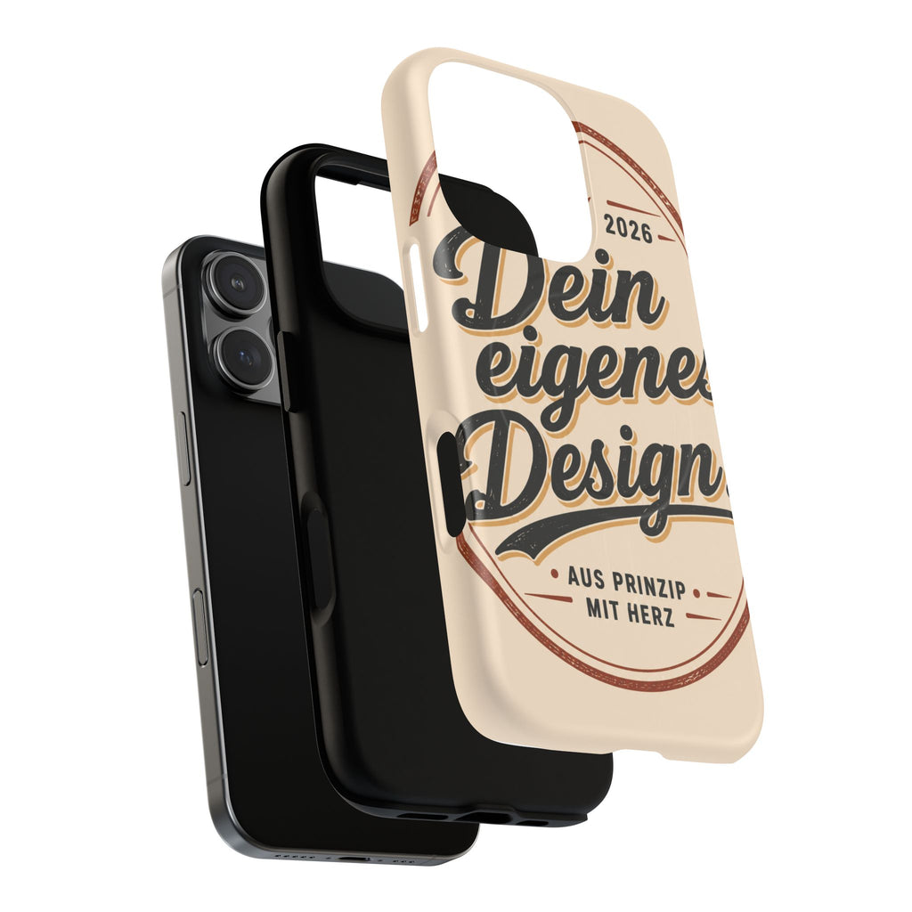 Tough Magnetic Phone Case — "Dein eigenes Design" Retro Script (Customizable)