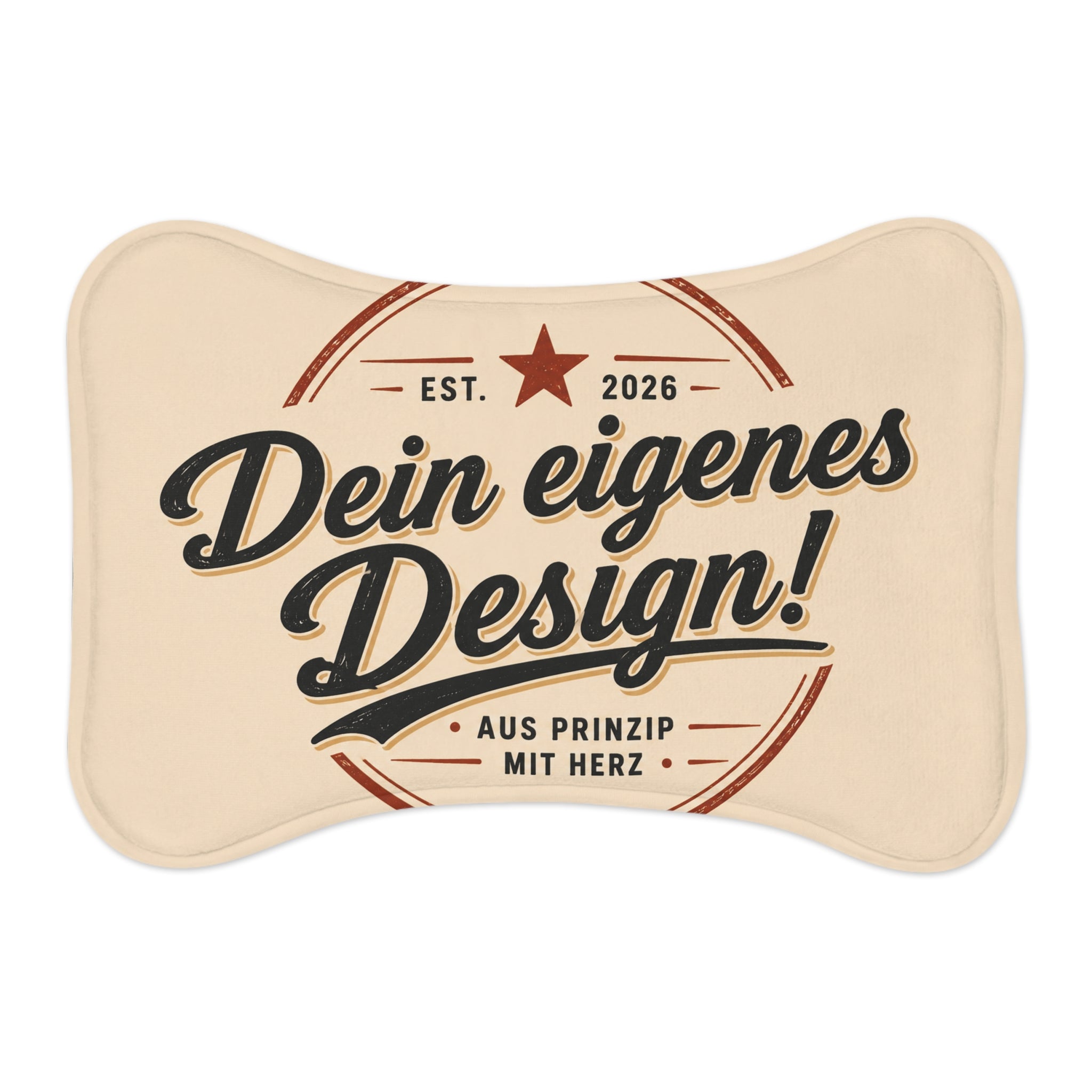 Customizable Bone Pet Feeding Mat — 'Dein eigenes Design!' Personalized Dog Bowl Placemat